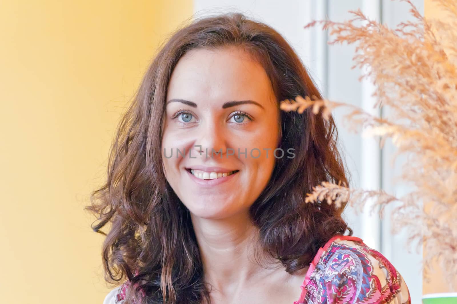 Photo of European woman with black hair