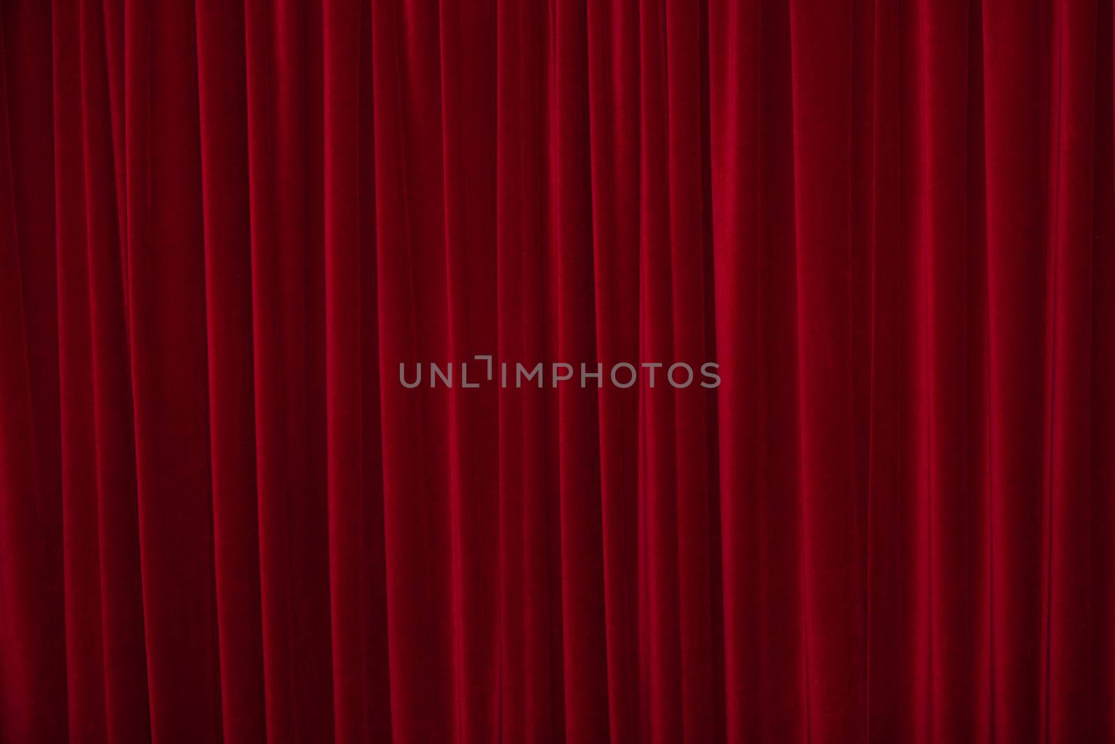 Red curtain with light and shadows