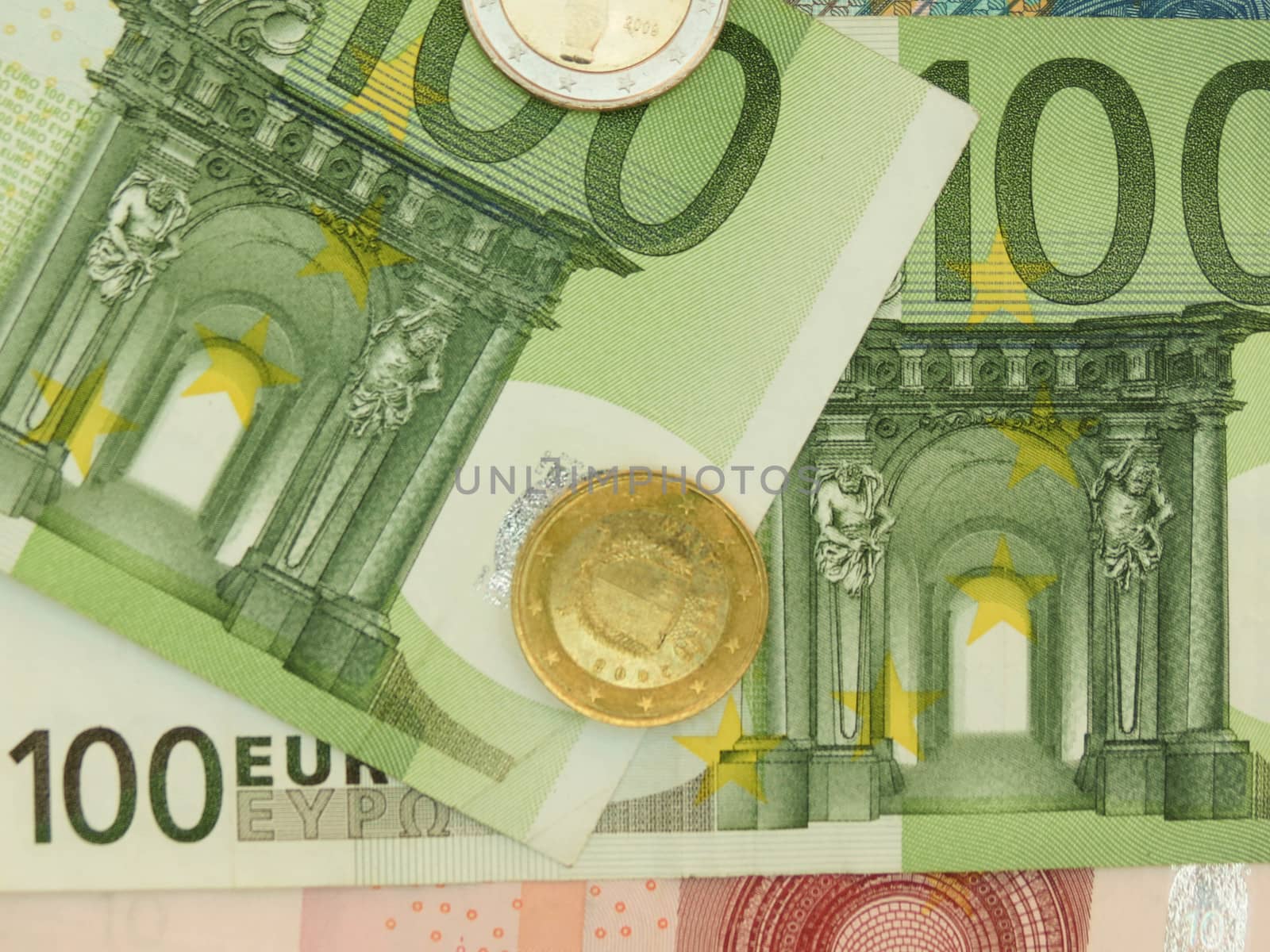 Euro banknotes and coins by paolo77