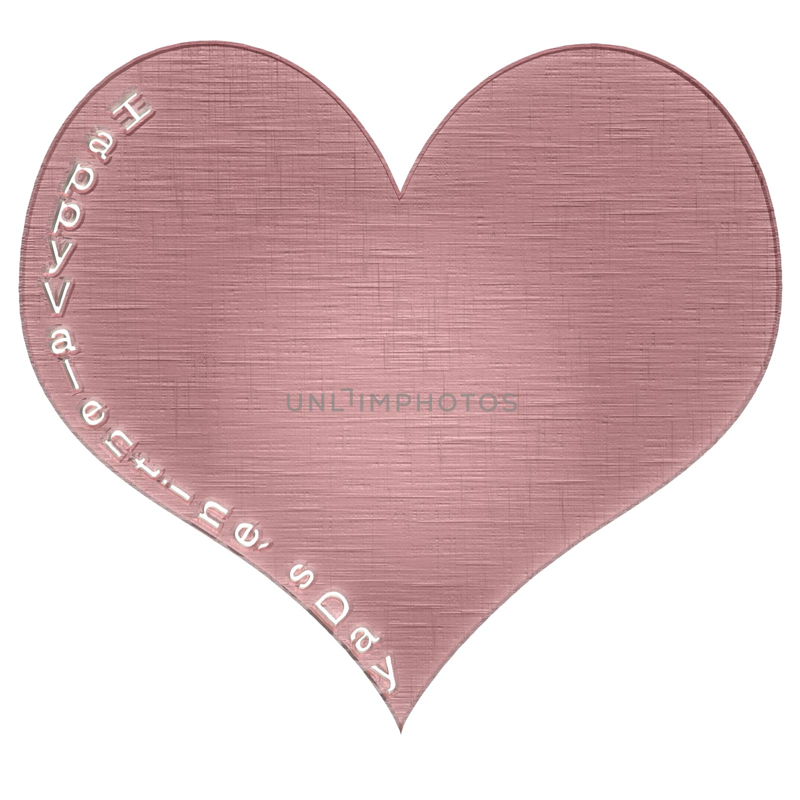 Happy Valentine's Day text cut from heart. Celebration card sample.