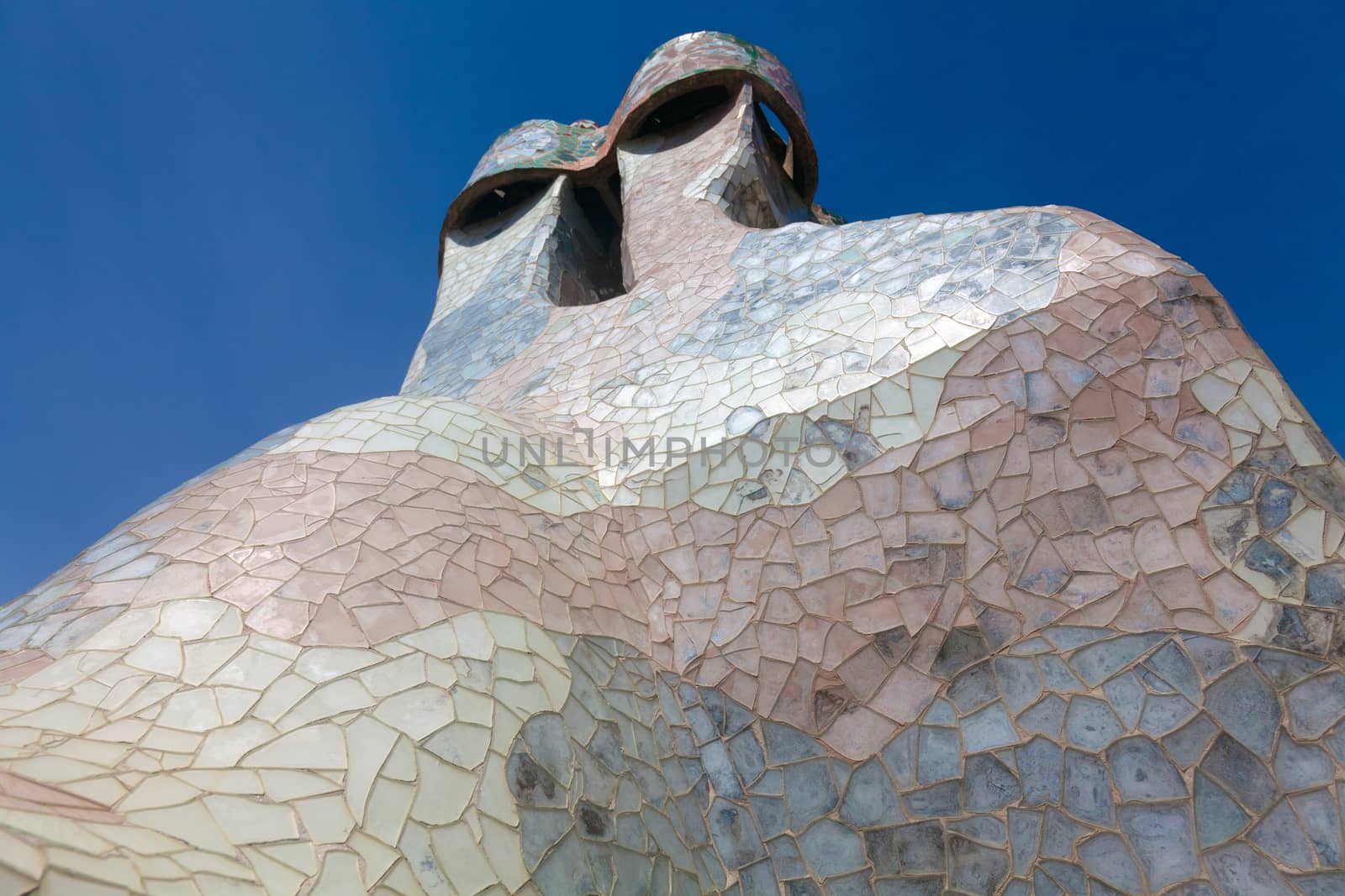 Roof architecture at Casa Batllo by Portokalis