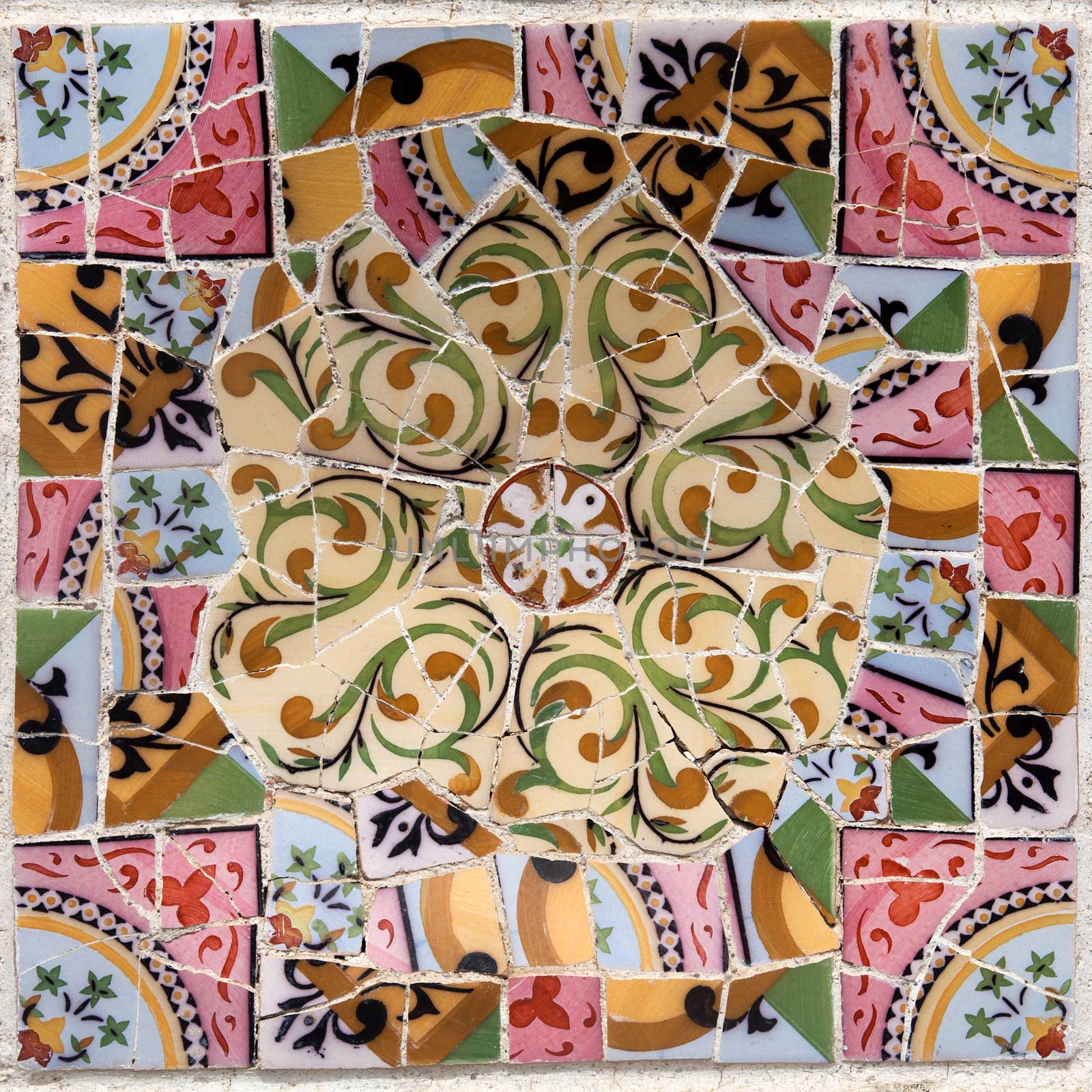 A interesting patterns Mota Barcelona Park Guell by Portokalis