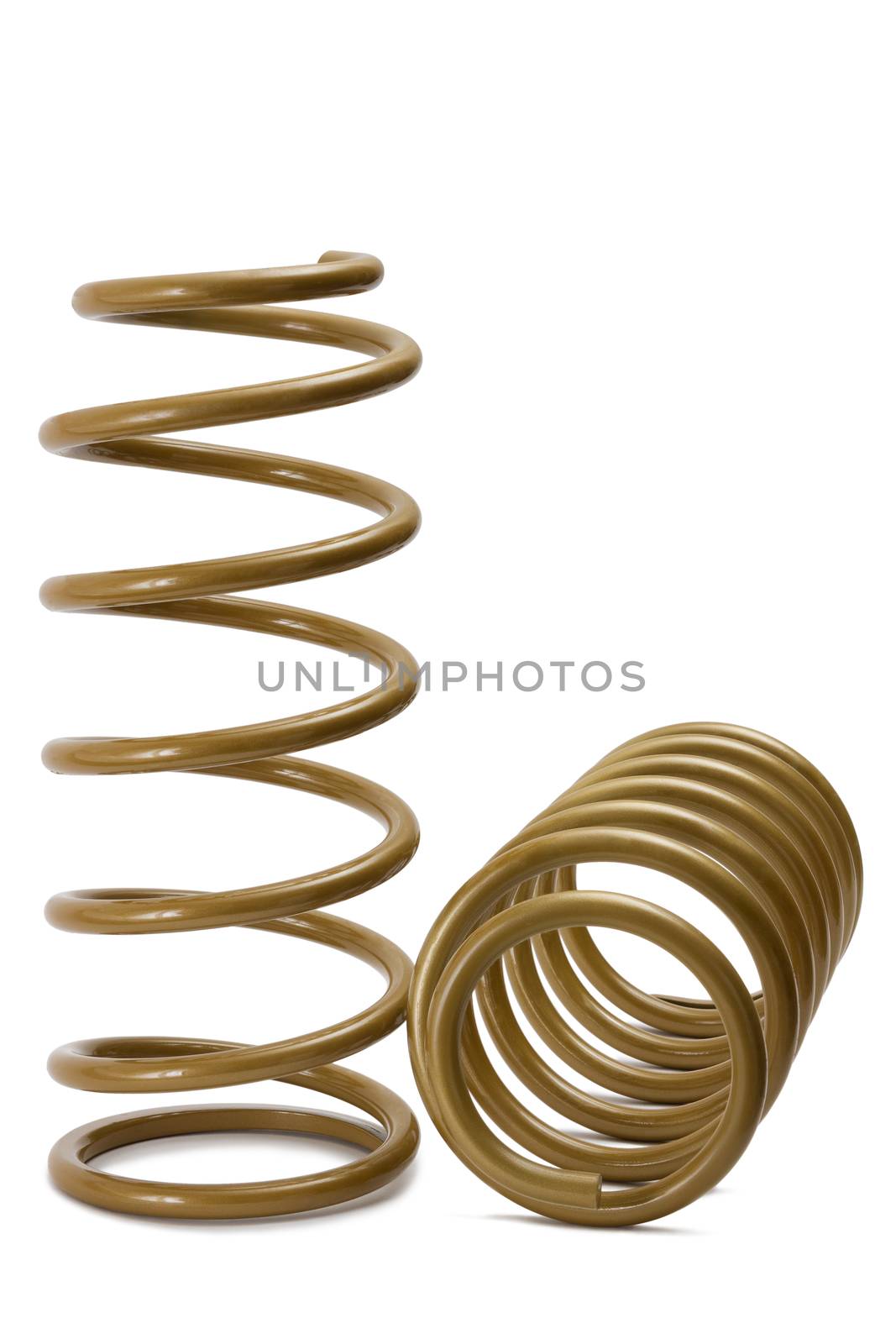 car spring isolated on white background
