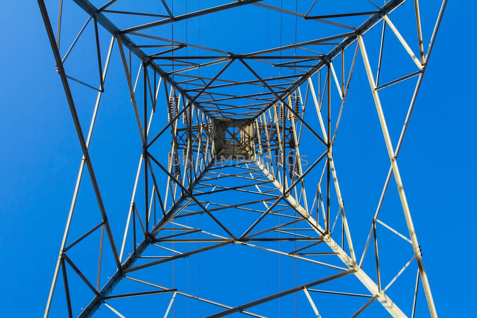 Power tower with the sky background