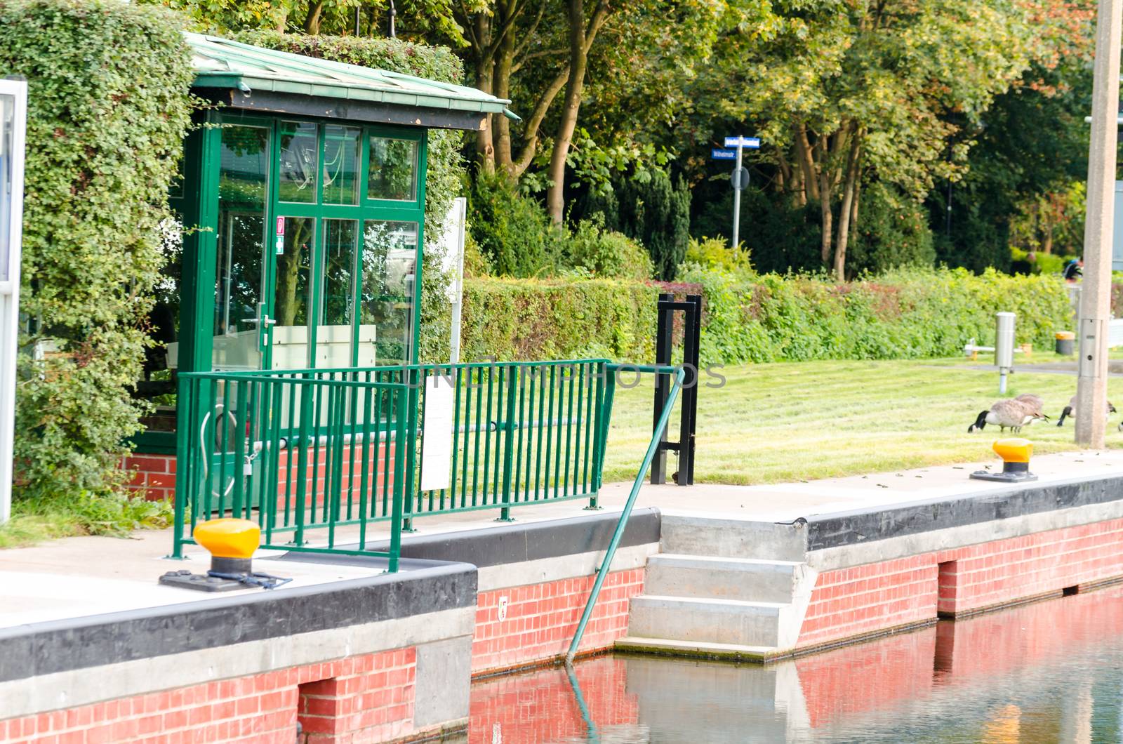 This old lock in Mülheim an der Ruhr was restored in 2014.