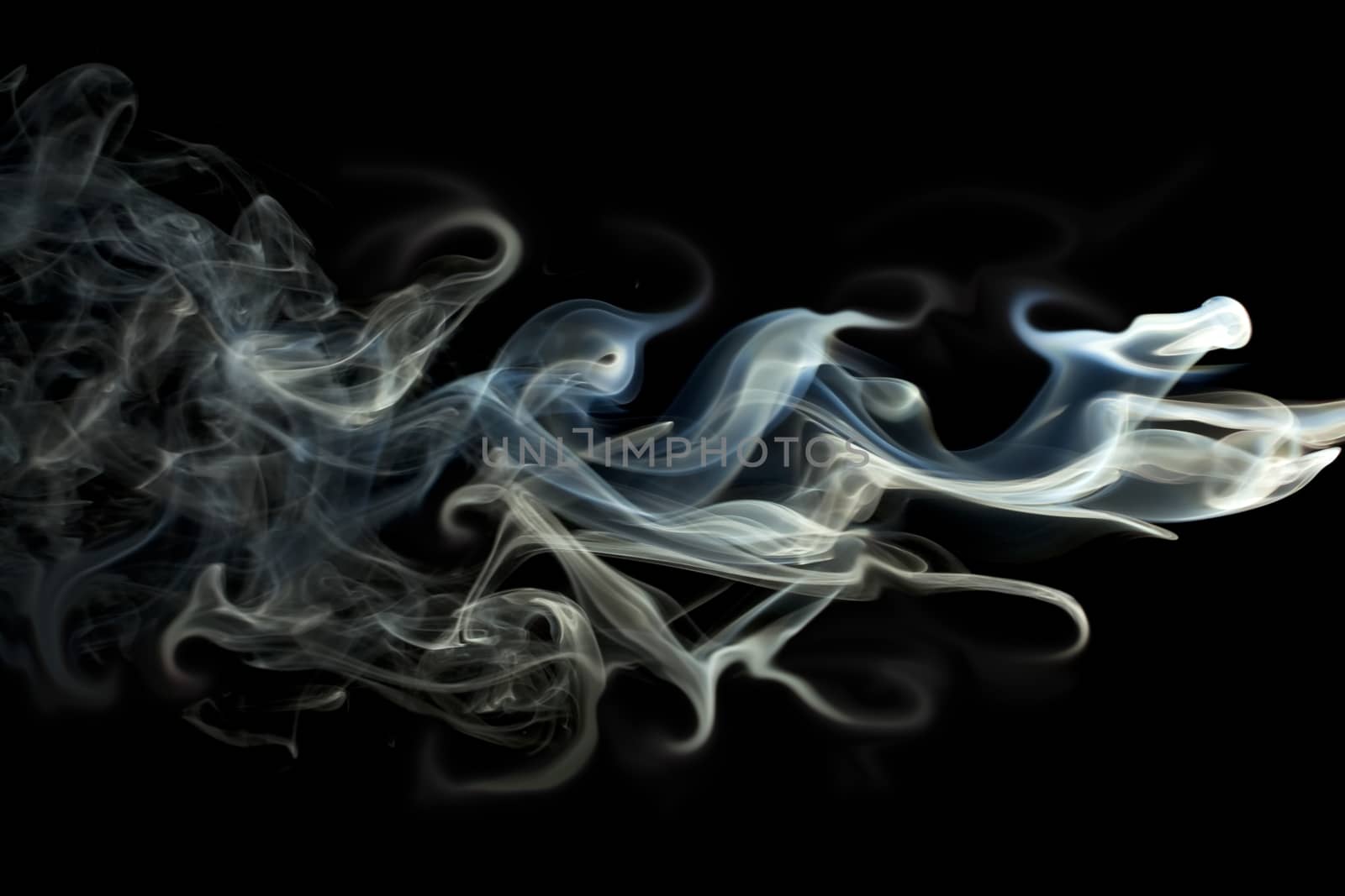 Smoke on black background