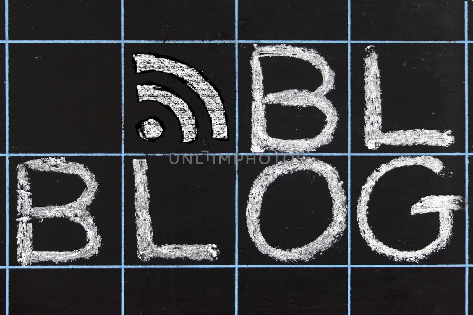 blog word handwritten on a blackboard