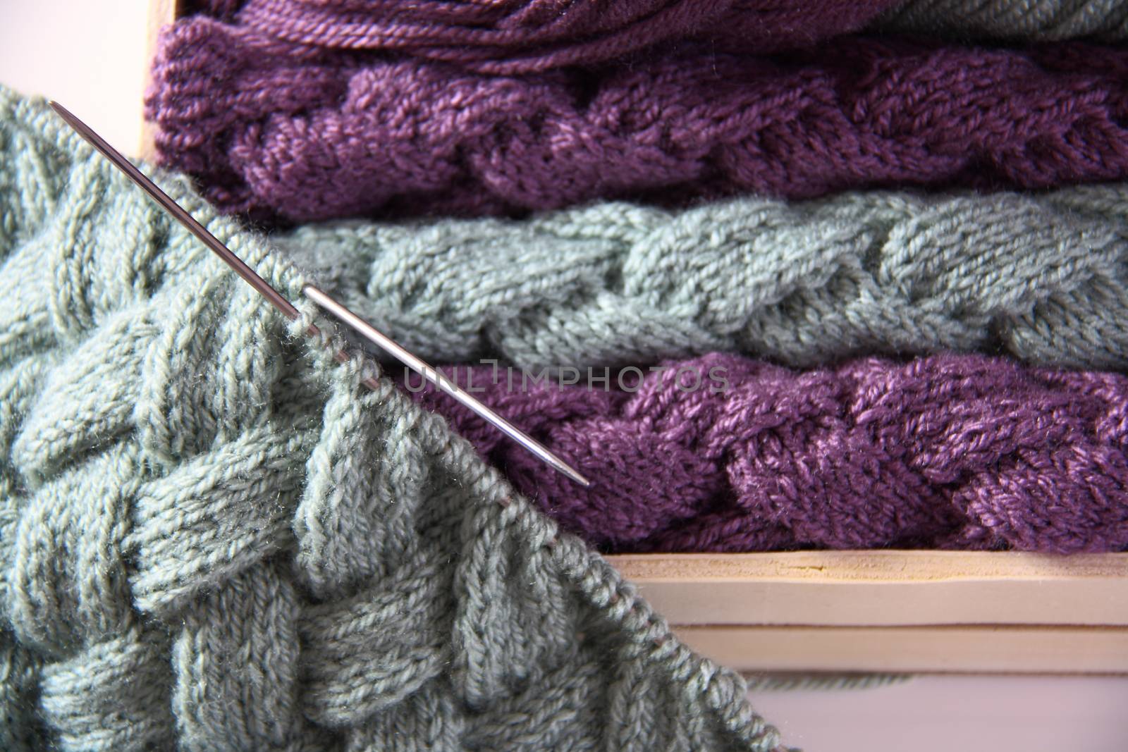 wool with needles by mturhanlar