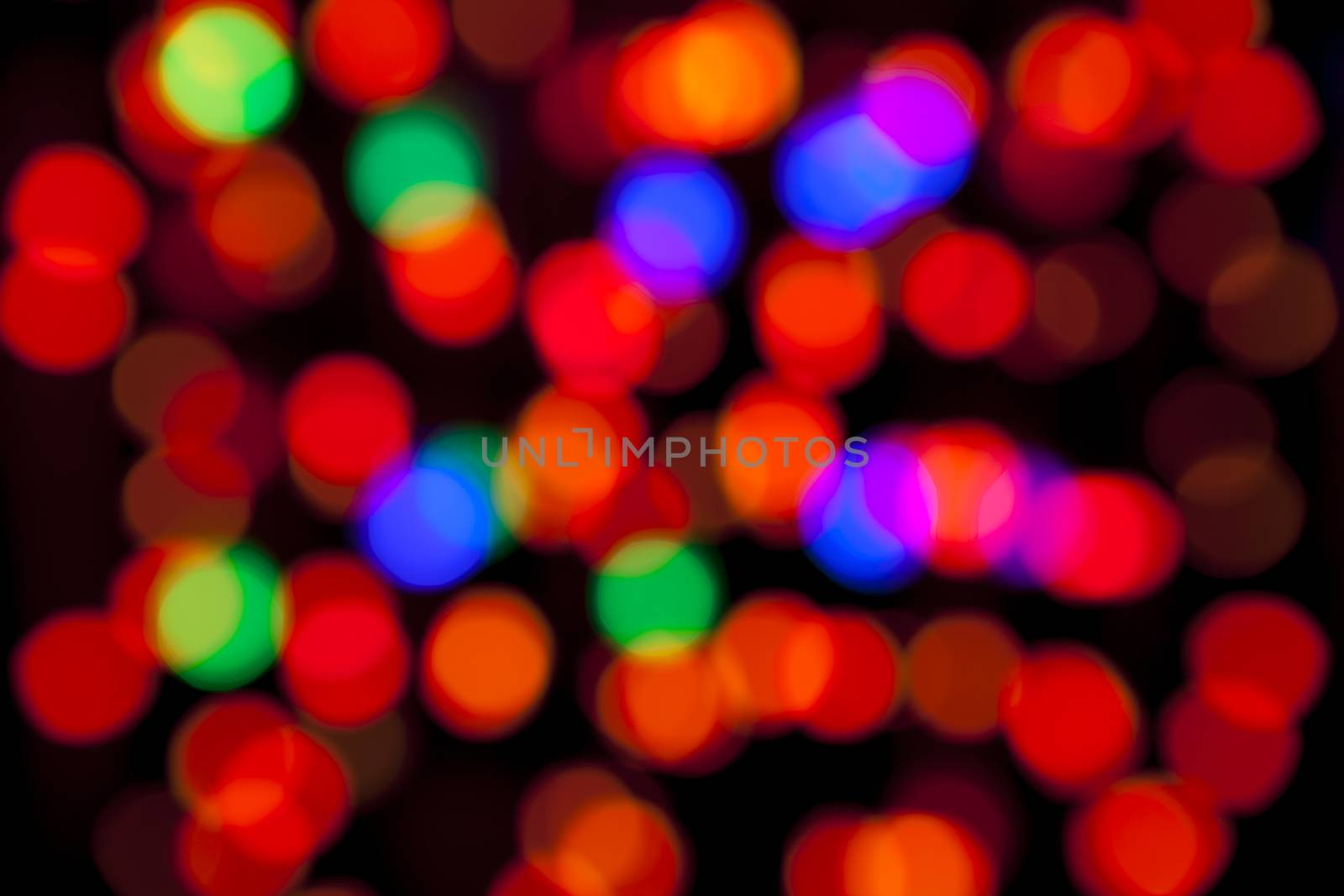 out of focus christmas lights