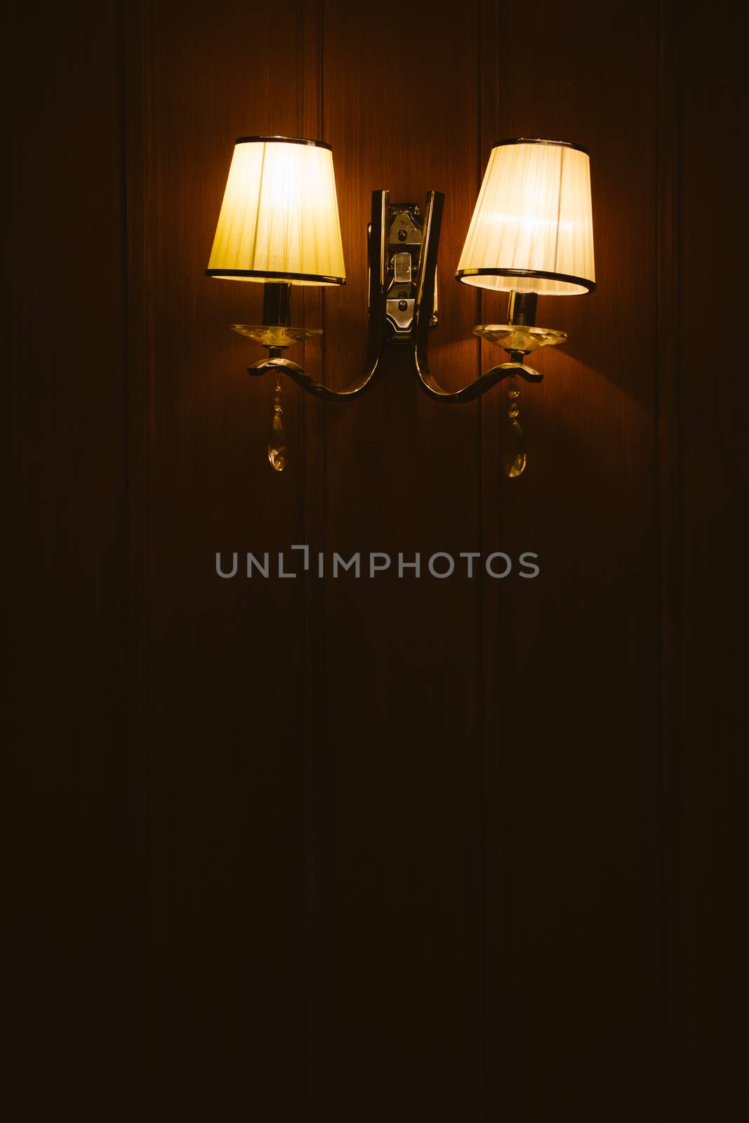wall lamp in the hotel