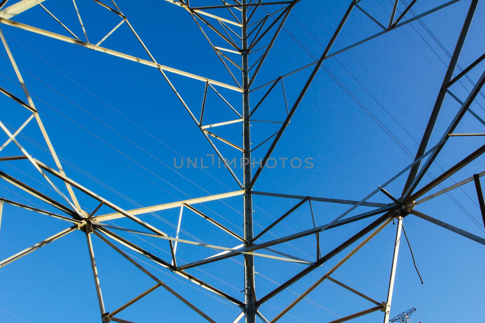 Power tower with the sky background