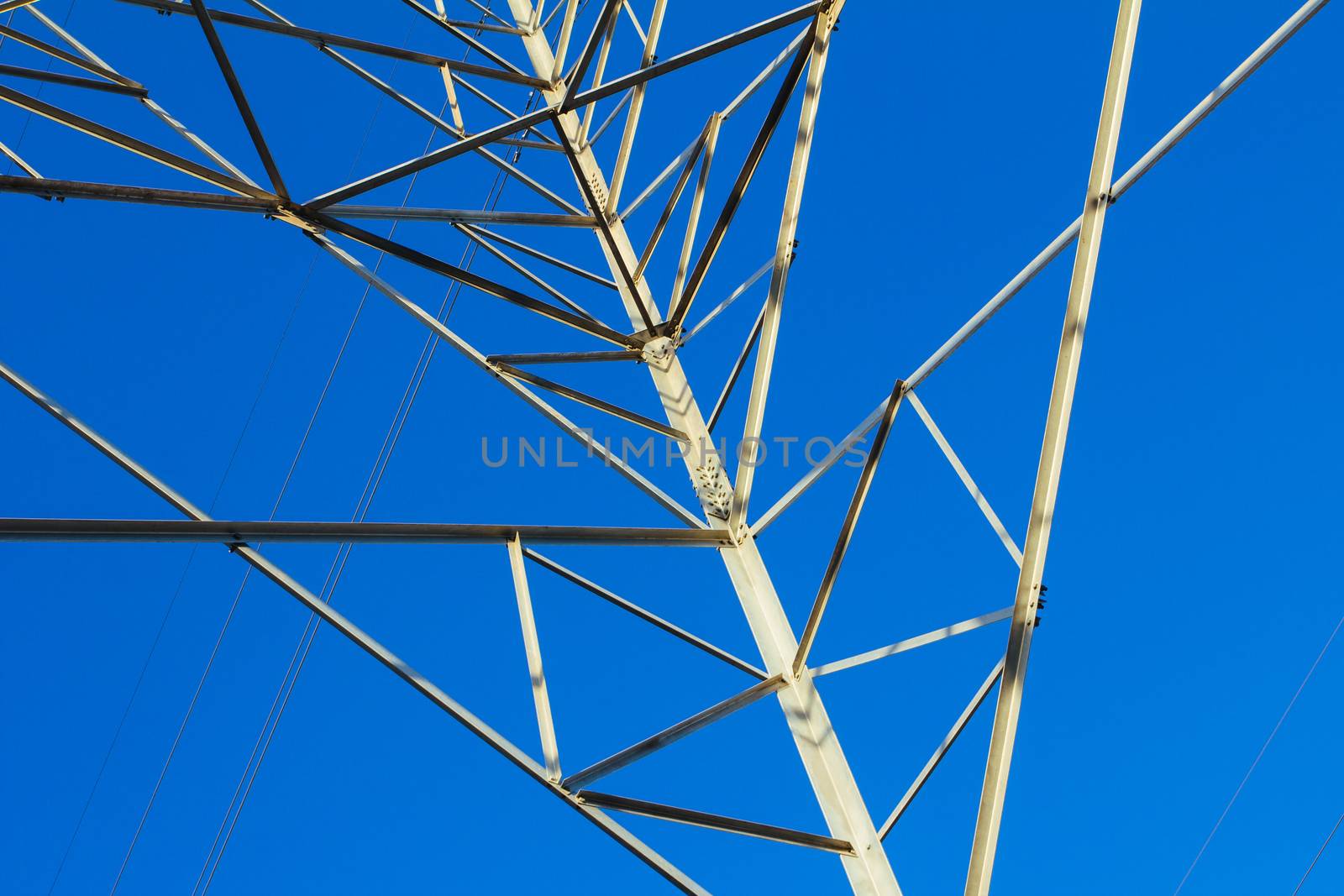 Power tower with the sky background
