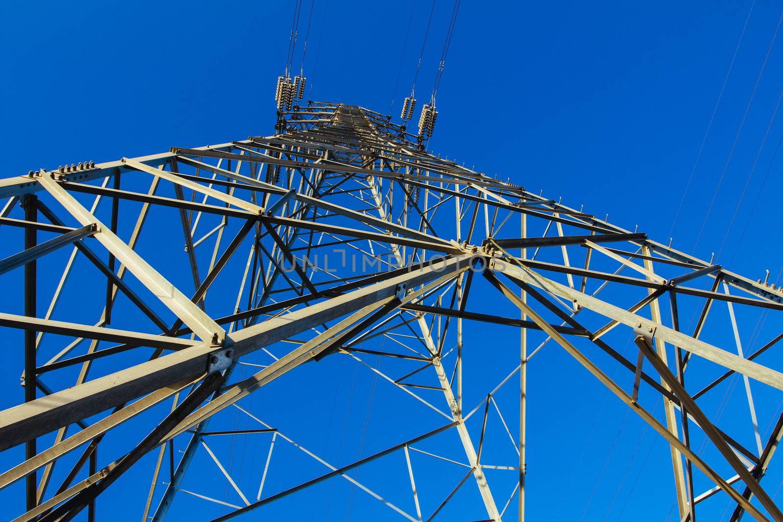 Power tower with the sky background