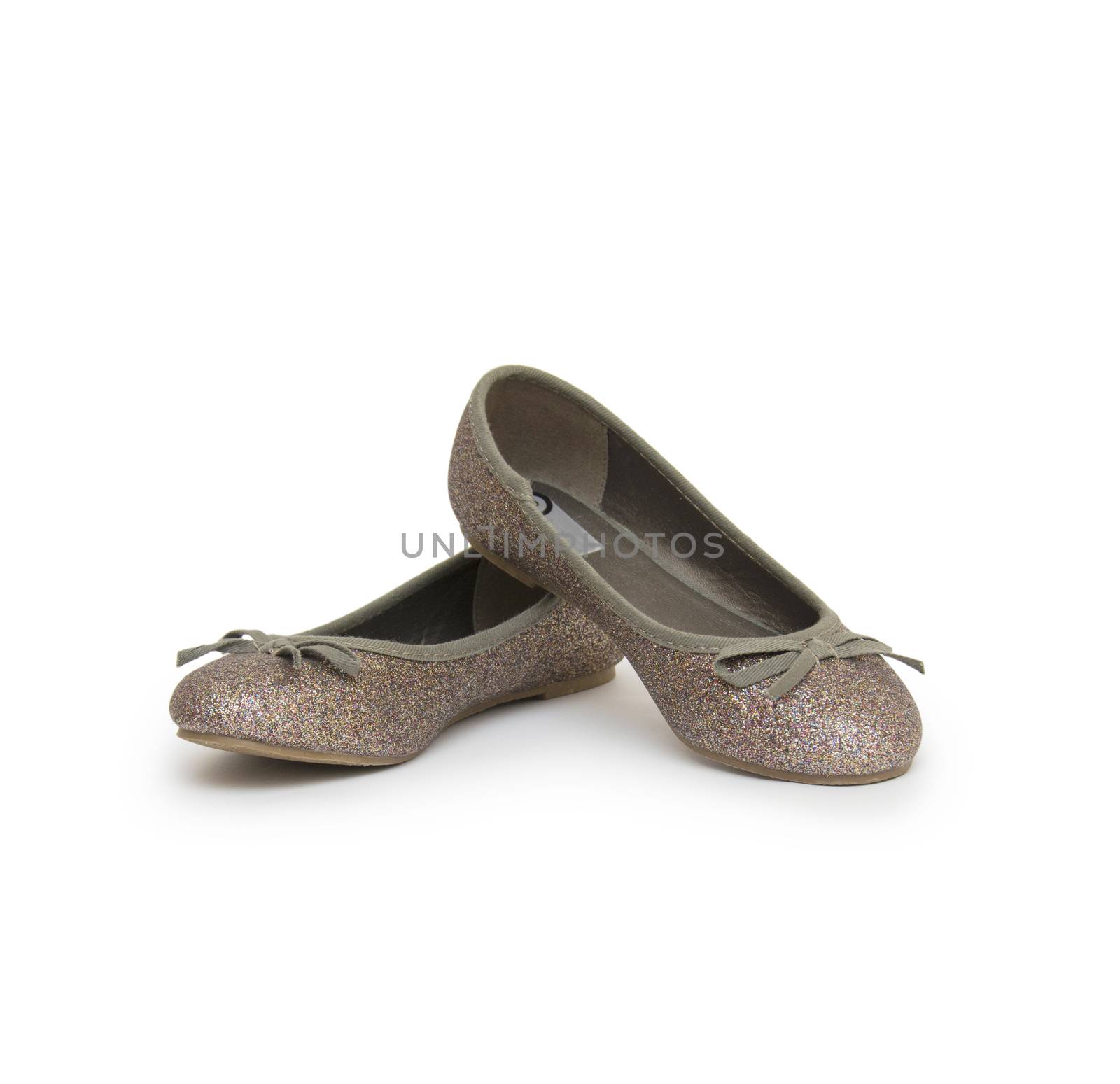 Ballet shoes isolated on the white