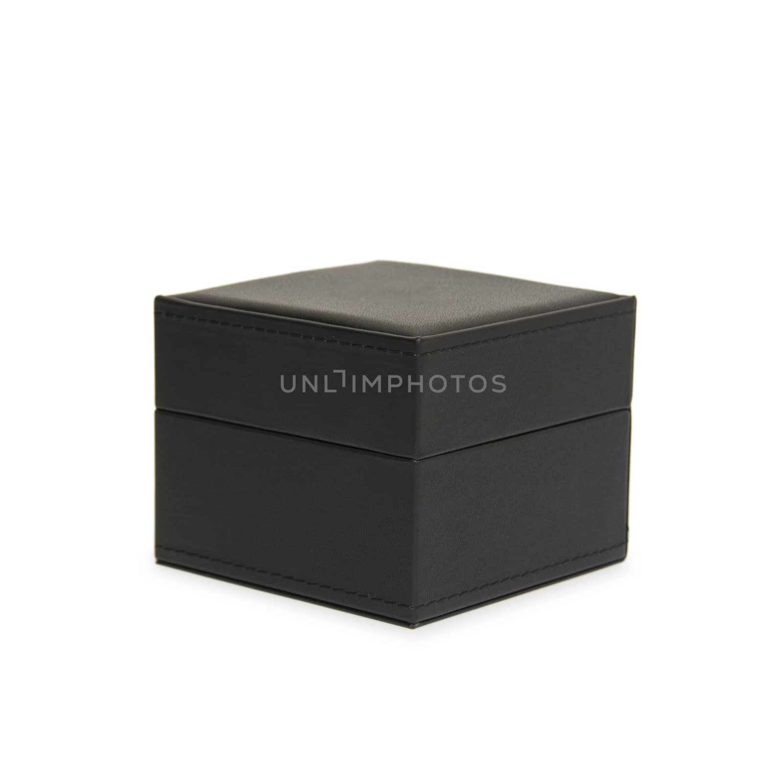 black gift box isolated on white by cocoo