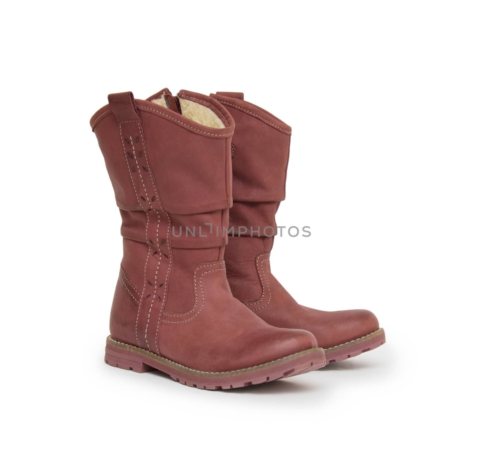 pair of boots isolated on a white background