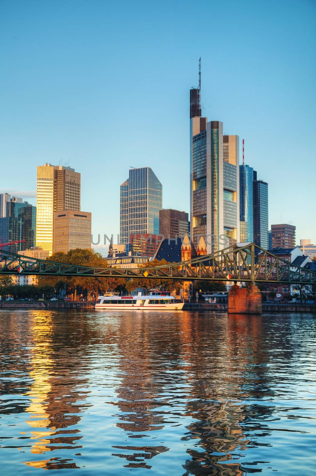 Frankfurt am Maine, Germany cityscape at sunrise