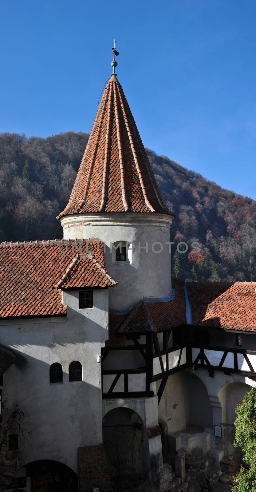 bran romania dracula castle medieval tower roof