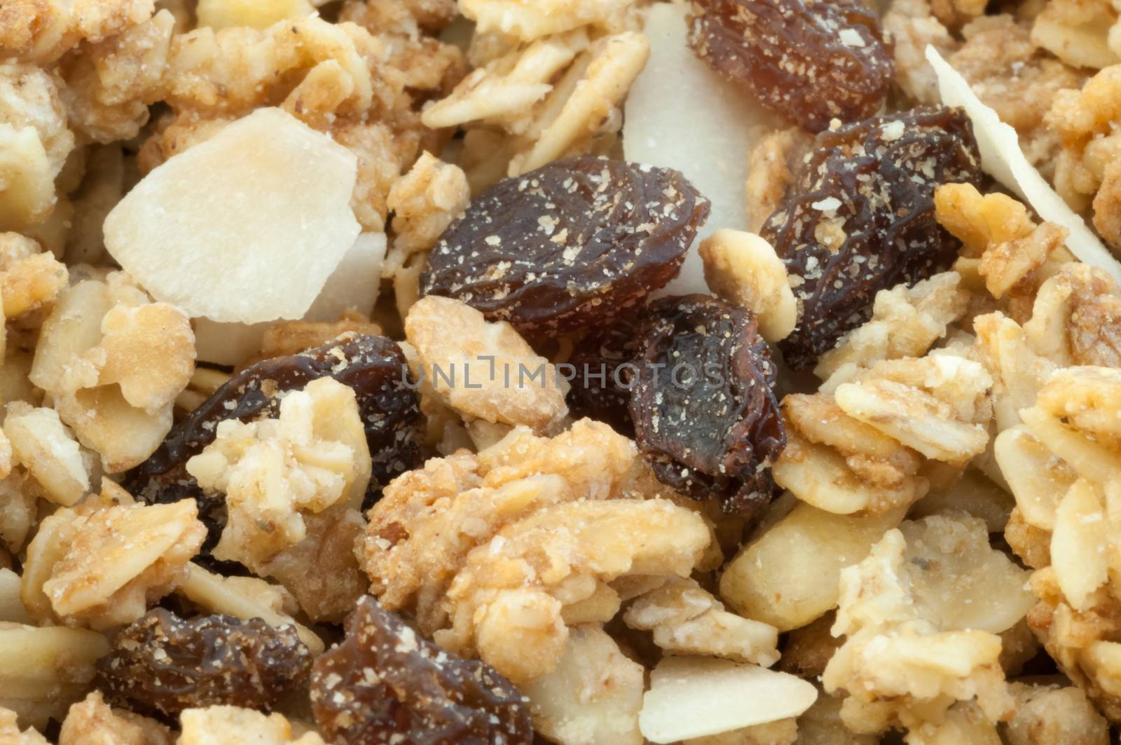 beautiful muesli background for breakfast in studio