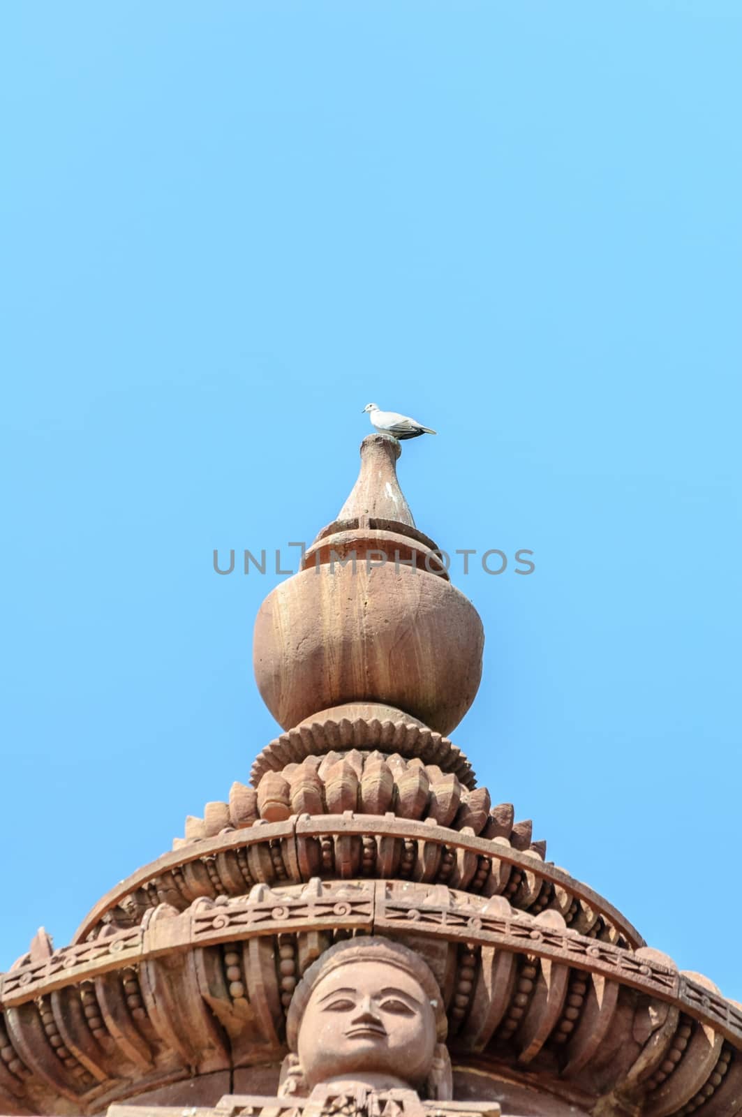 Ancient rock curved temples of Hindu Gods and godess at Mandor garden, Jodhpur, Rajasthan, India