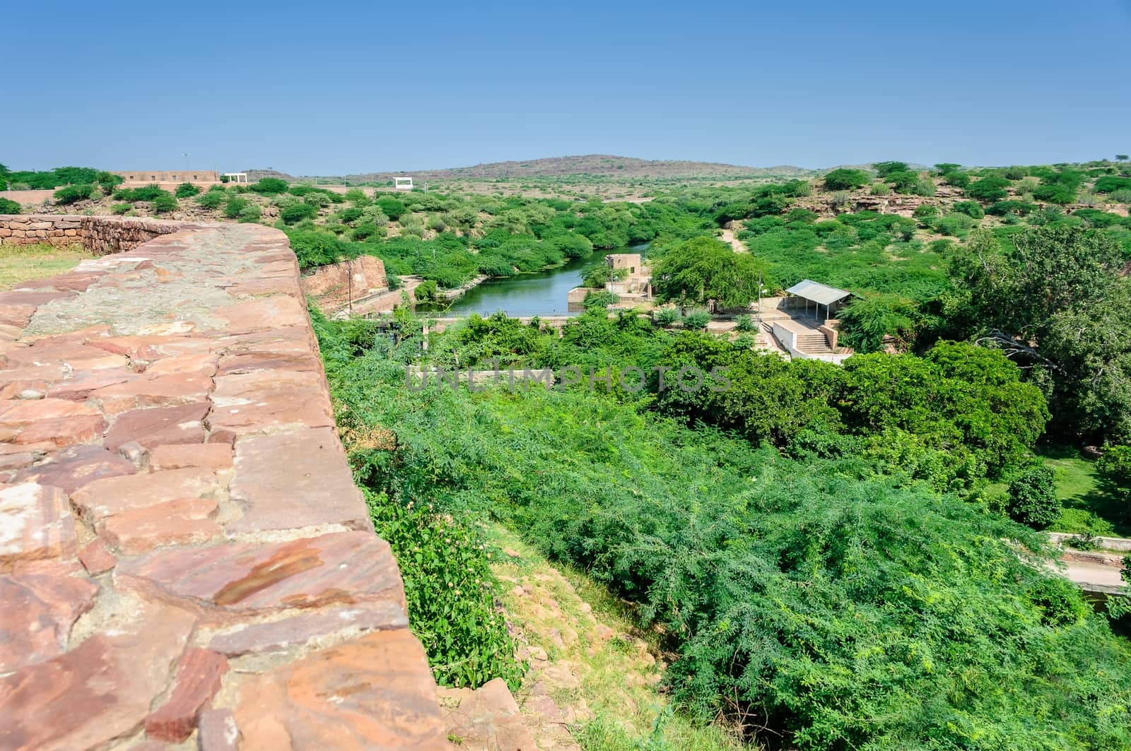 Ruins of temples of ancient city of Mandor, Jodhpur, Rajasthan, India