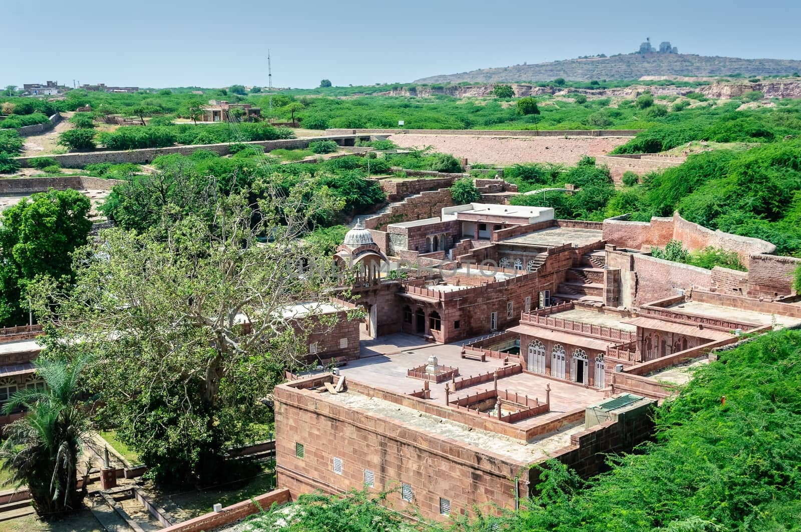 Ruins of temples of ancient city of Mandor, Jodhpur, Rajasthan, India