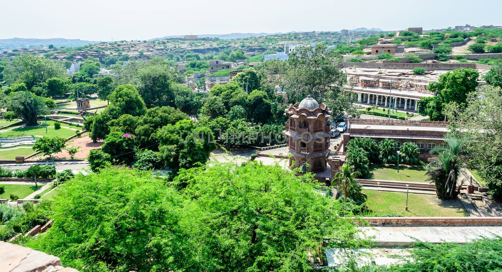 Ruins of temples of ancient city of Mandor, Jodhpur, Rajasthan, India
