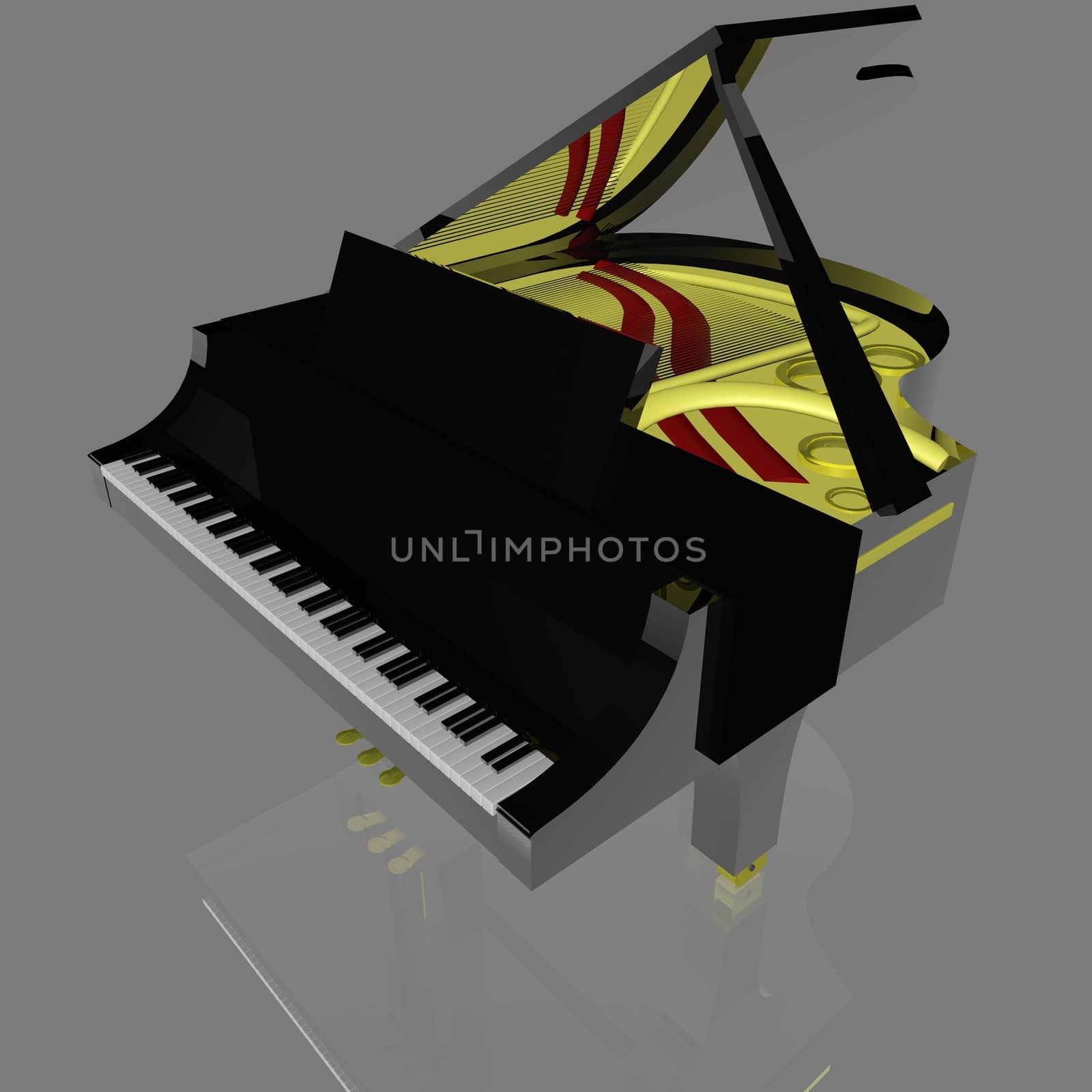 Grand piano by Koufax73