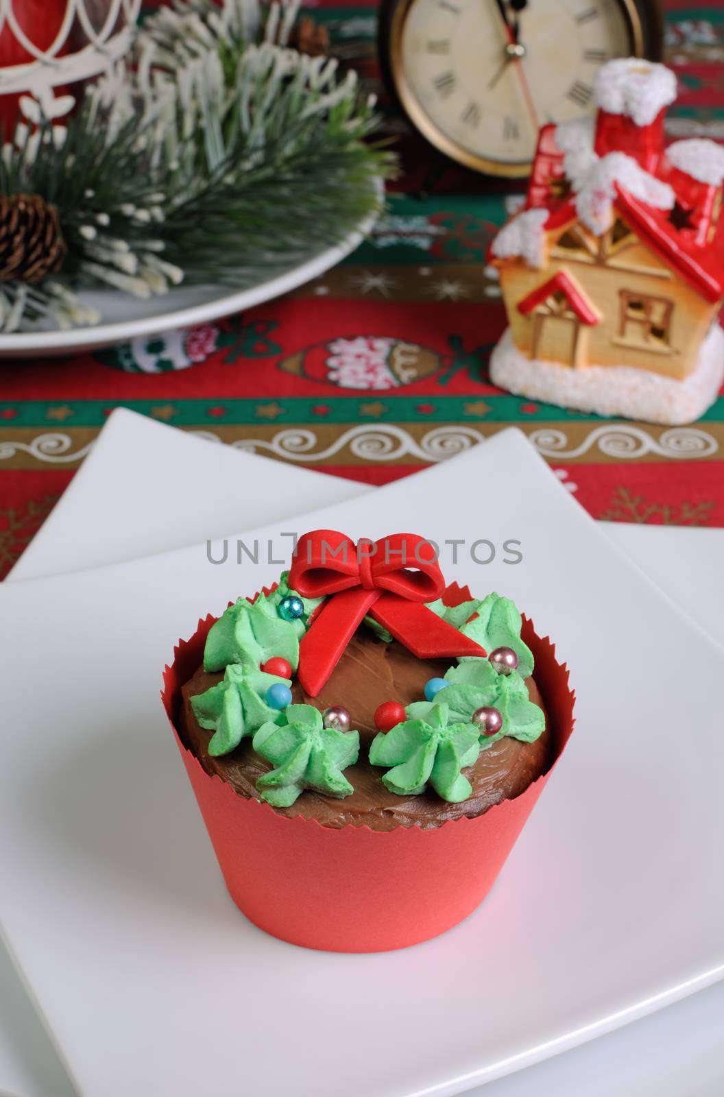muffins in the form of a Christmas wreath by Apolonia