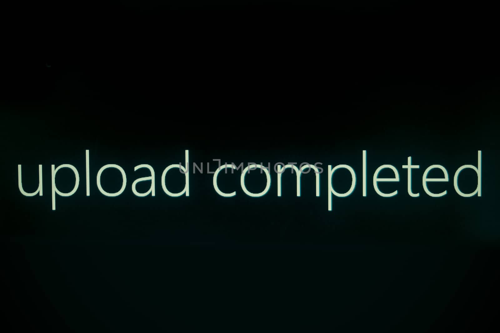 computer screen upload completed