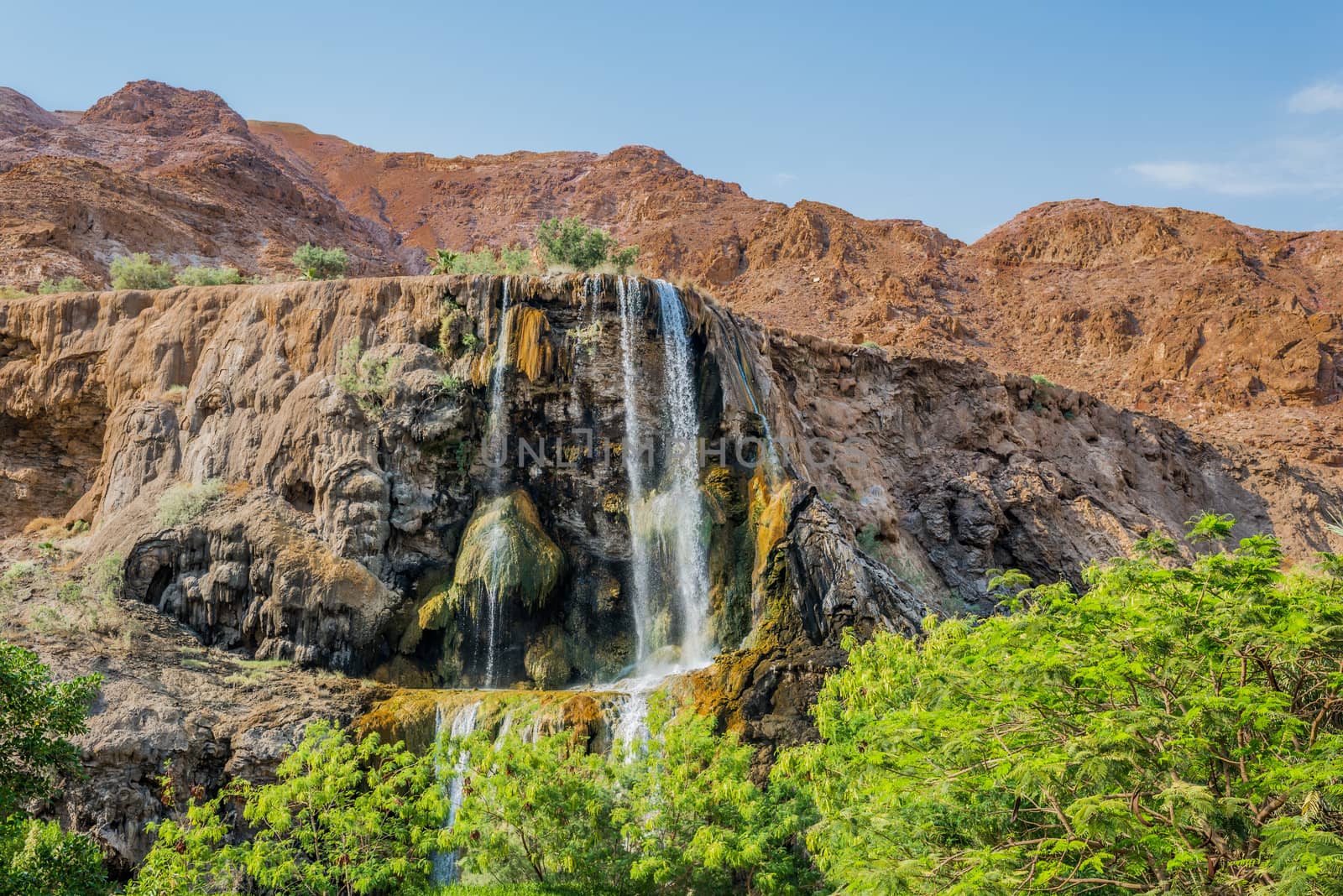 ma'in hot springs waterfall Jordan by PIXSTILL