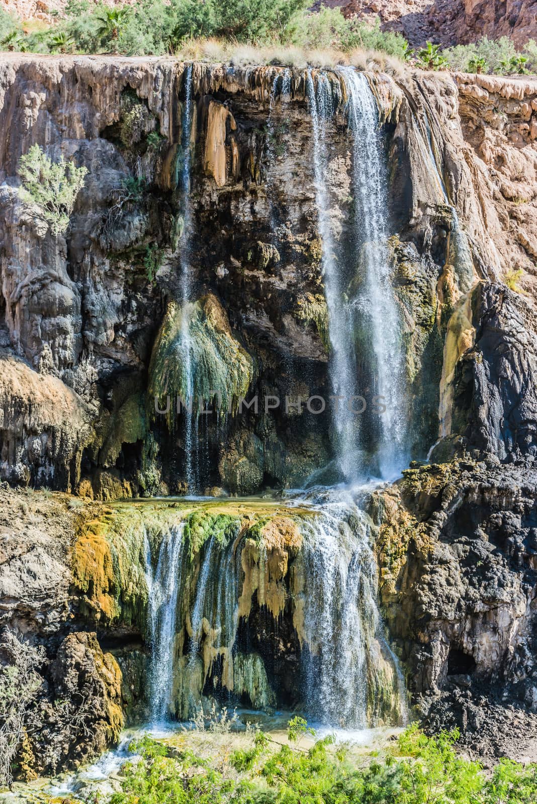 ma'in hot springs waterfall Jordan by PIXSTILL