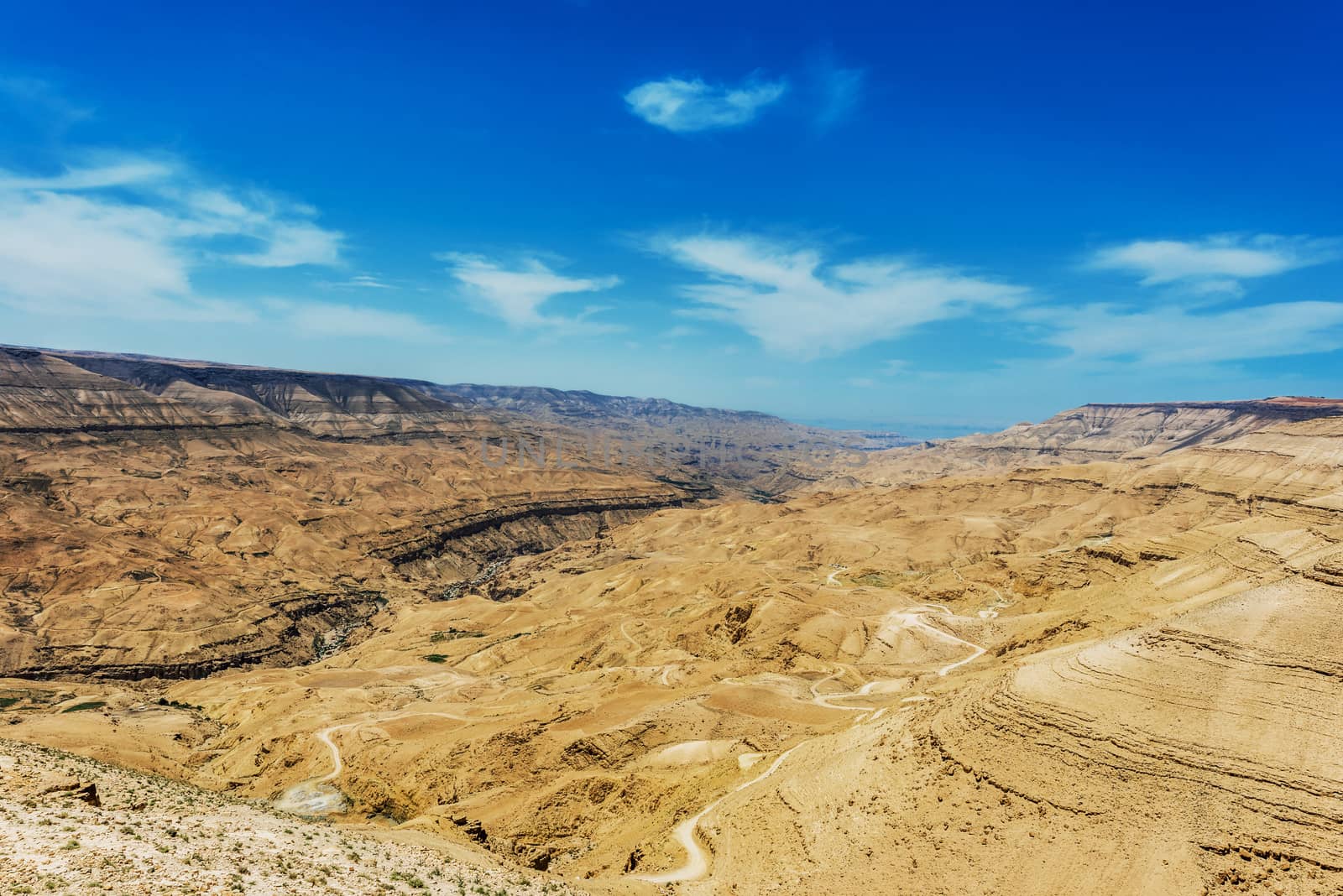 kings way desert road Dead Sea in Jordan