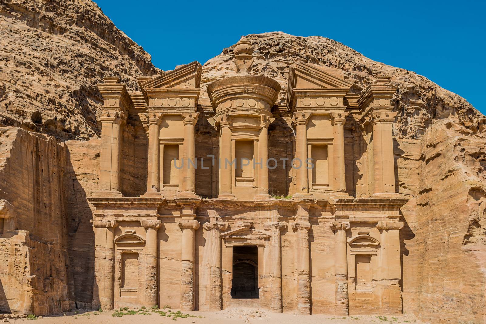 The Monastery (Al Deir) in Nabatean city of  Petra Jordan by PIXSTILL
