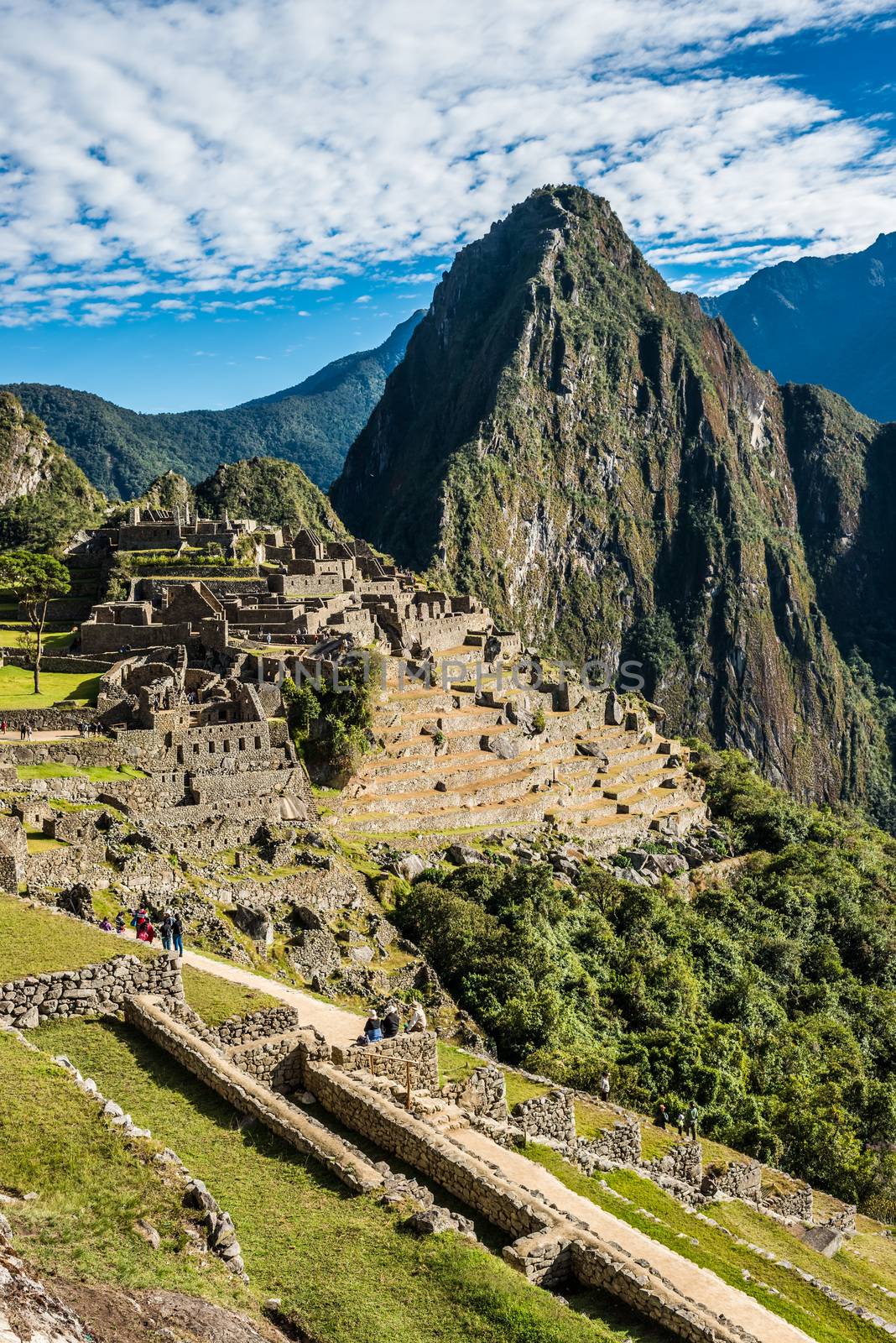 Machu Picchu, Incas ruins in the peruvian Andes at Cuzco Peru