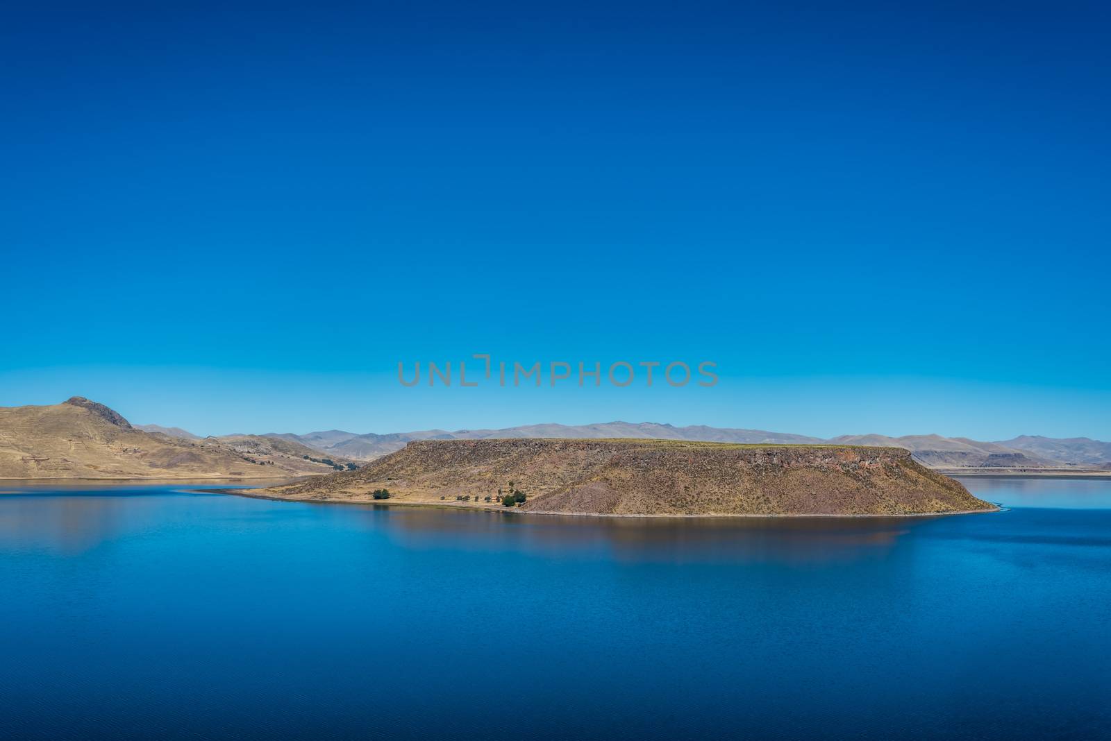Titicaca Lake from Silustani in the peruvian Andes at Puno Peru by PIXSTILL