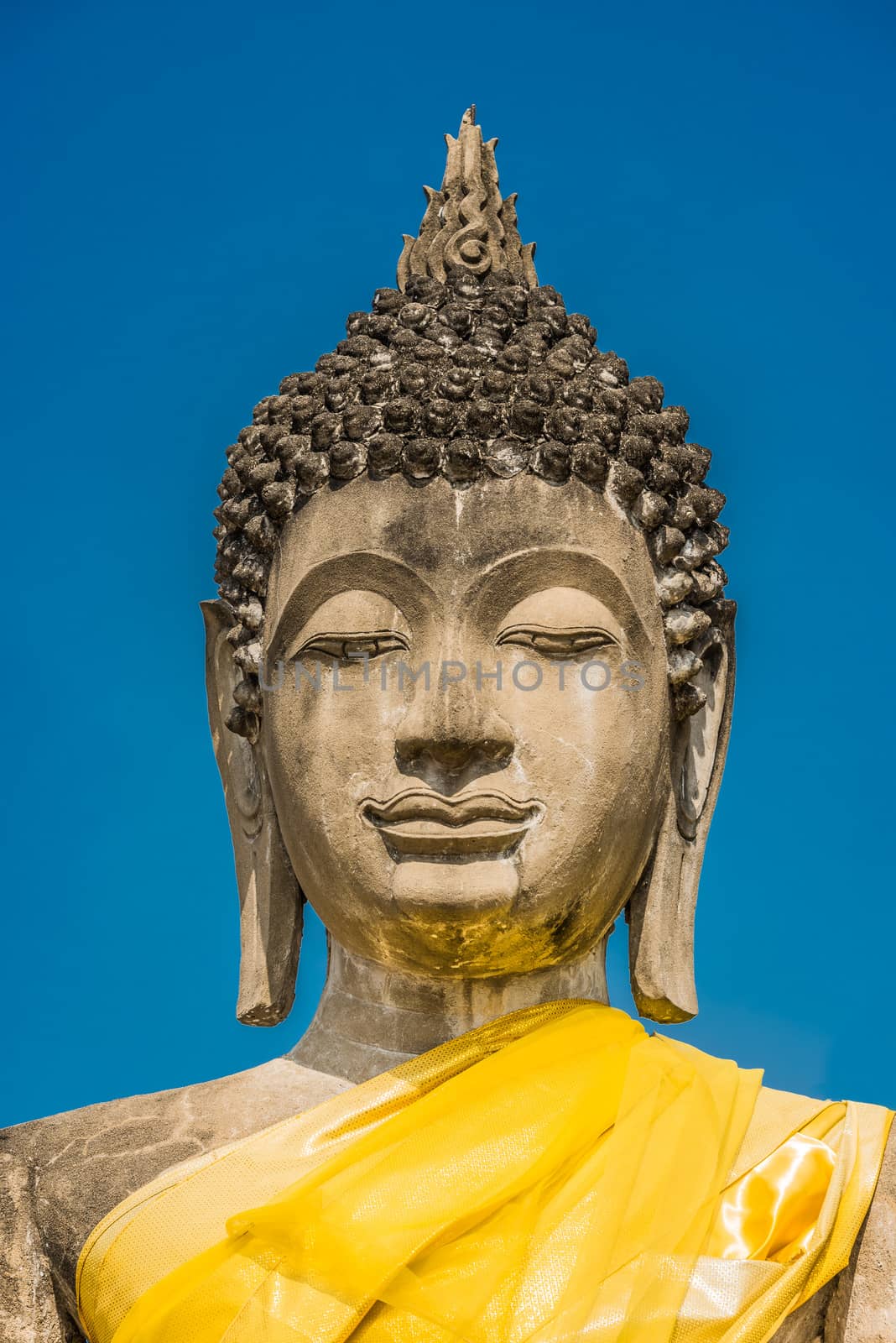 buddha statue portrait Wat Yai Chai Mongkhon Ayutthaya bangkok T by PIXSTILL