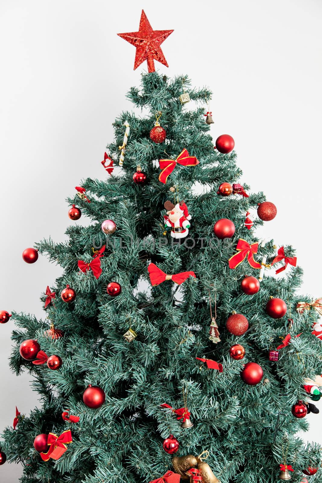 balls, beautiful, bun, celebration, christmas, colorful, decorate, decorated, decoration, festive, gifts, gold, golden, green, holiday, lights, model, new, ornament, pine, present, presents, property, red, releases, ribbon, santa, shiny, star, studio, tree, vertical, white, winter, xmas, year