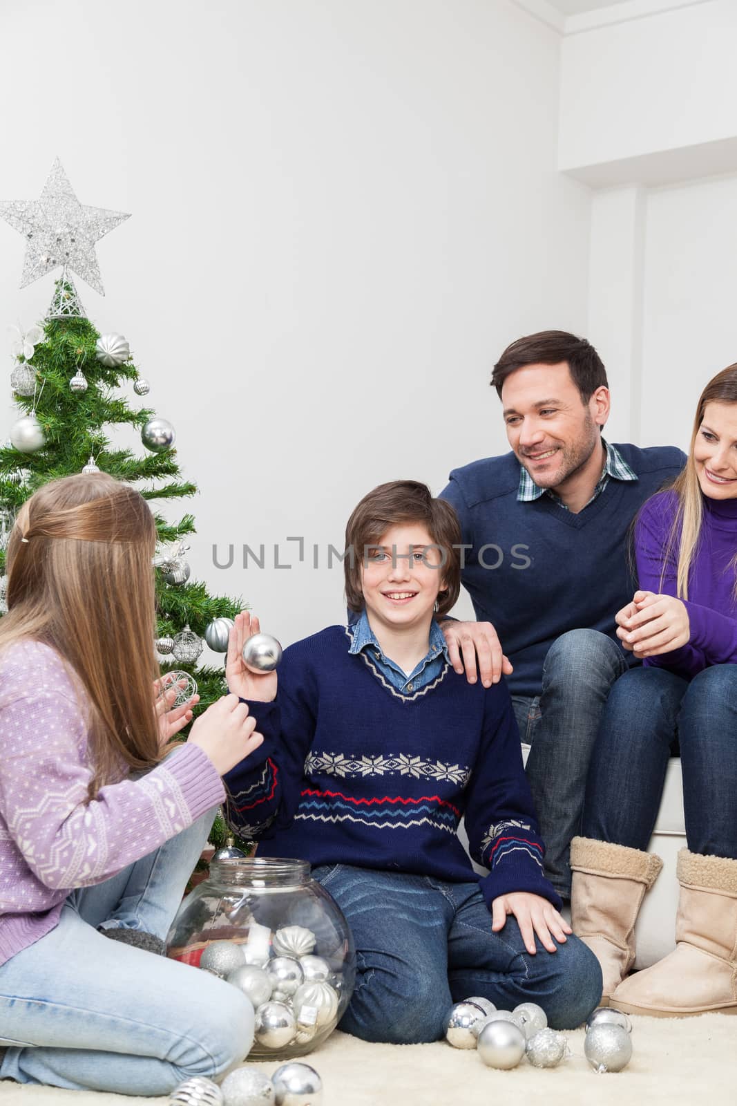 10-12, 8-10, apartment, balls, beautiful, blue, bowl, boy, brother, brothers, carpet, caucasian, celebration, child, children, christmas, cute, december, decor, decorated, decoration, festive, festivity, girl, girls, green, hanging, happiness, happy, holding, holiday, holidays, home, look, looking, camera, horizontal, house, joy, leisure, lifestyle, little, merry, model, old, open, person, property, releases, room, santa, silver, sitting, tree, years, couch, parents, 30-35, sofa, star