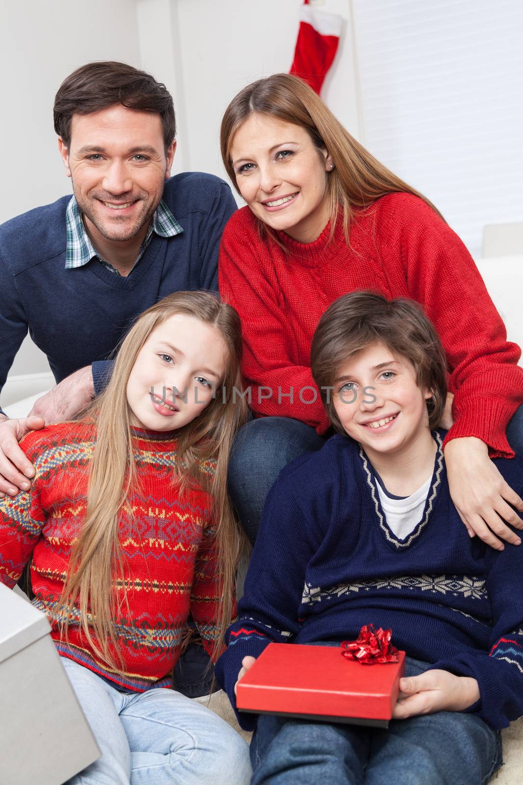 Family celebrating the christmas by ifilms