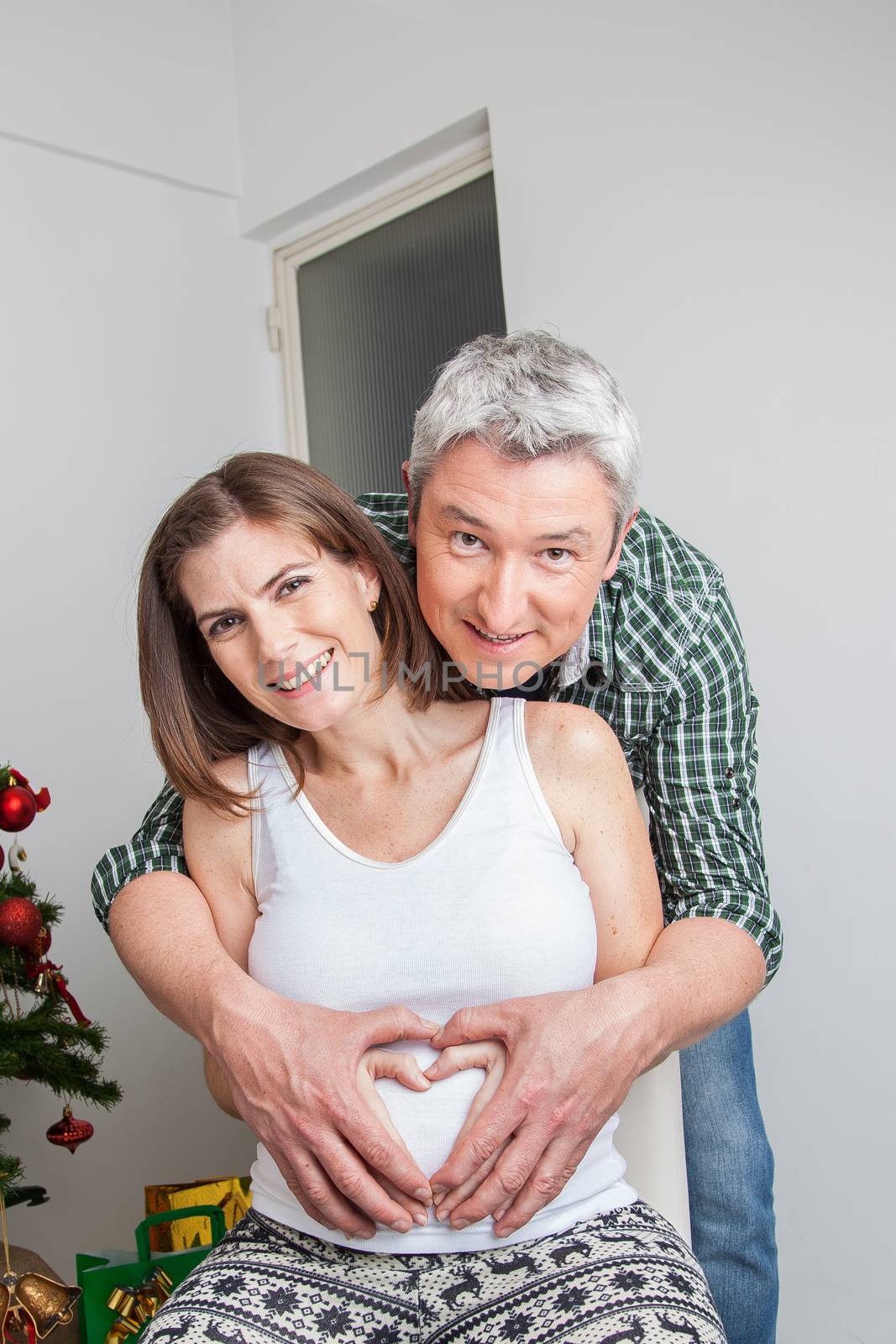35-40, at, awaiting, belly, camera, charming, cheerful, christmas, couple, cute, dad, daddy, expecting, family, father, female, gift, hand, happiness, happy, holding, joy, laughing, life, looking, love, man, maternal, maternity, merry, model, mom, mother, motherhood, old, parenthood, pregnancy, pregnant, property, release, smiling, tree, vertical, white, woman, x-mas, xmas, years, caucasian