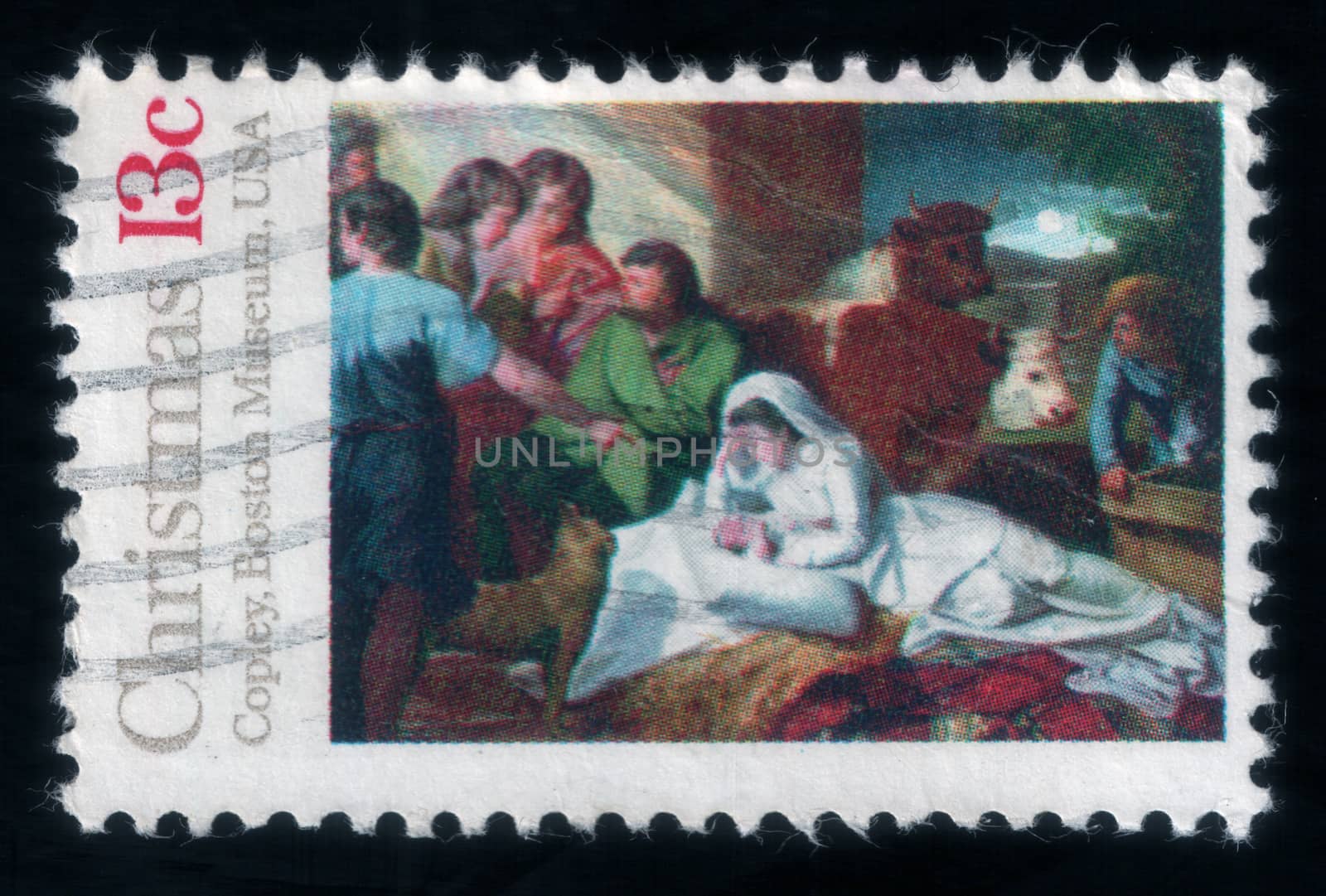 John Copley's painting, Boston Museum. Christmas Postage Stamp, uploaded in 2014
