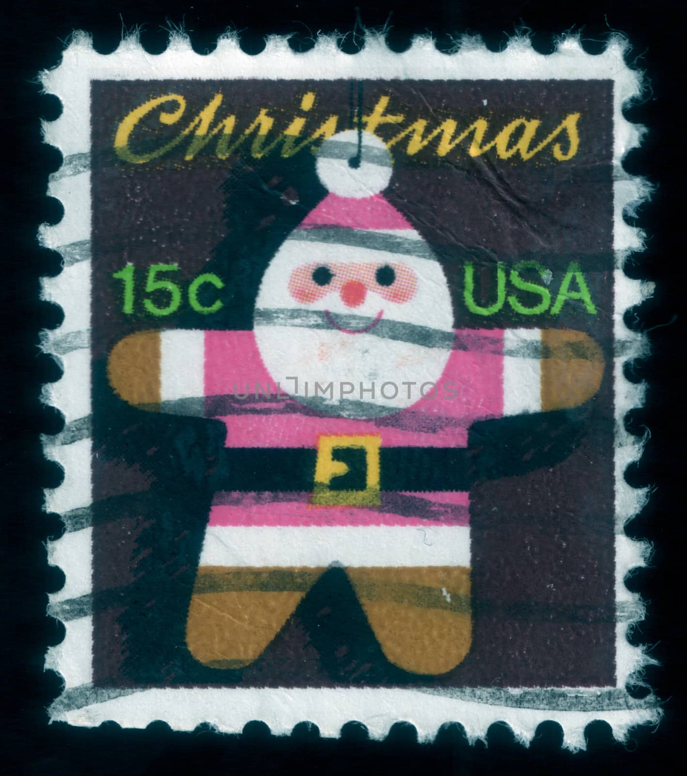Father Christmas - Santa Claus picture. USA postage stamp, uploaded in 2014