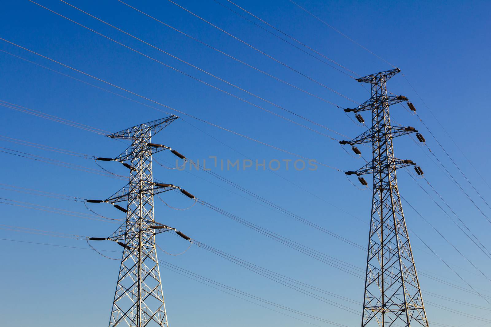 Power tower with the sky background