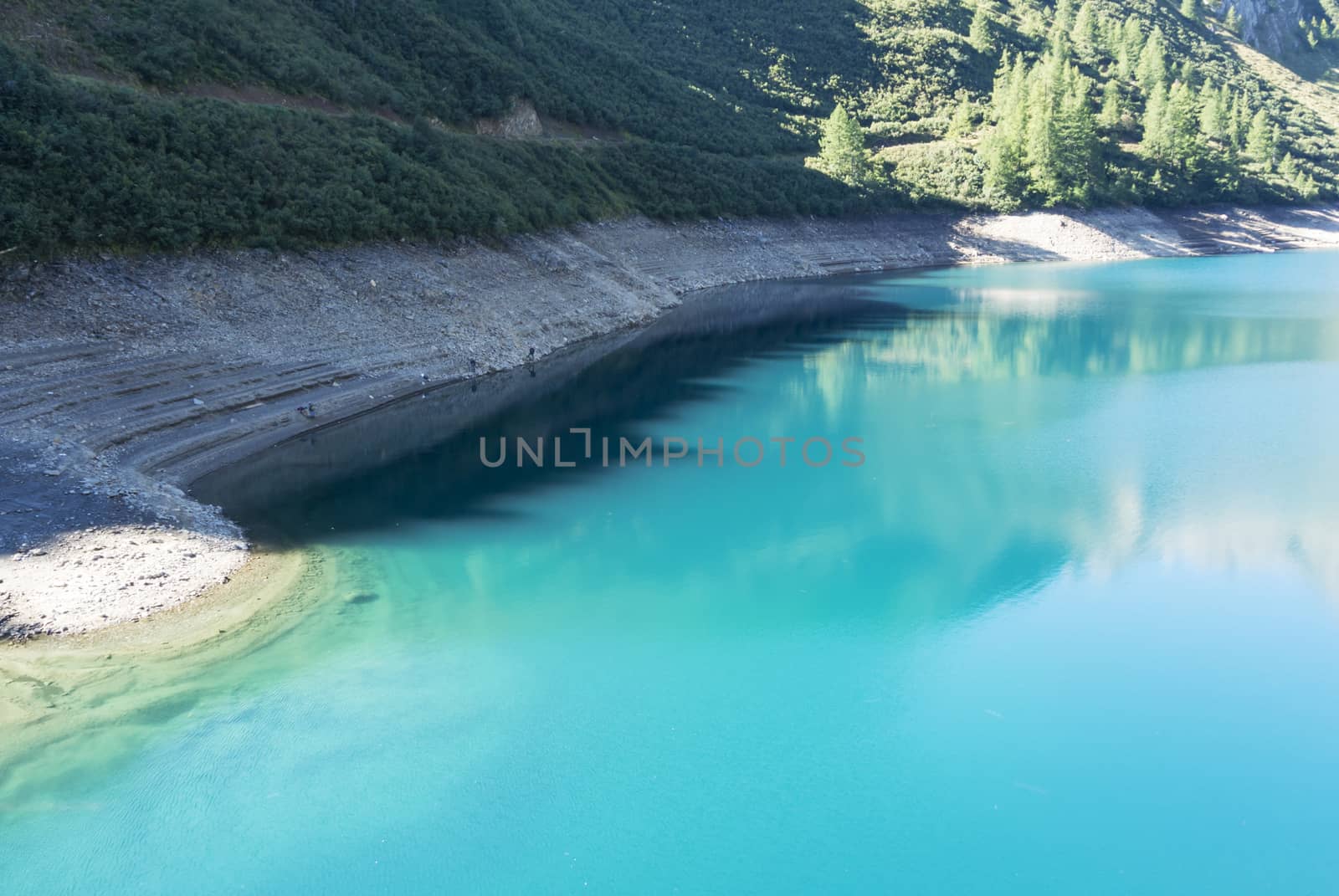 clear water of the lake in the mountains, Formazza Valley - Piedmont, Italy