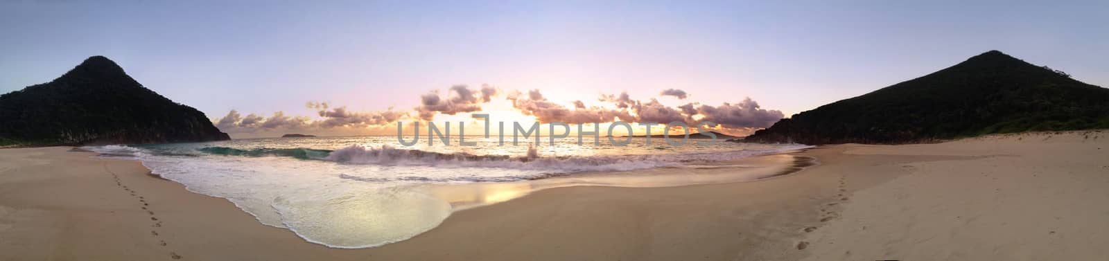 Panoramic views of Zenith Beach by lovleah