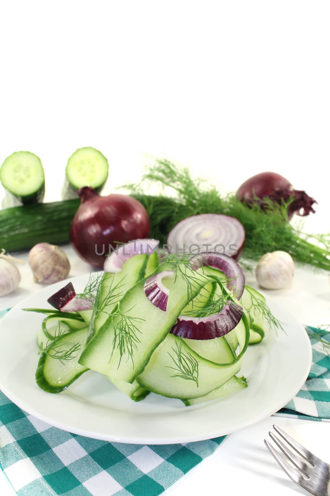 Cucumber salad with dill by discovery