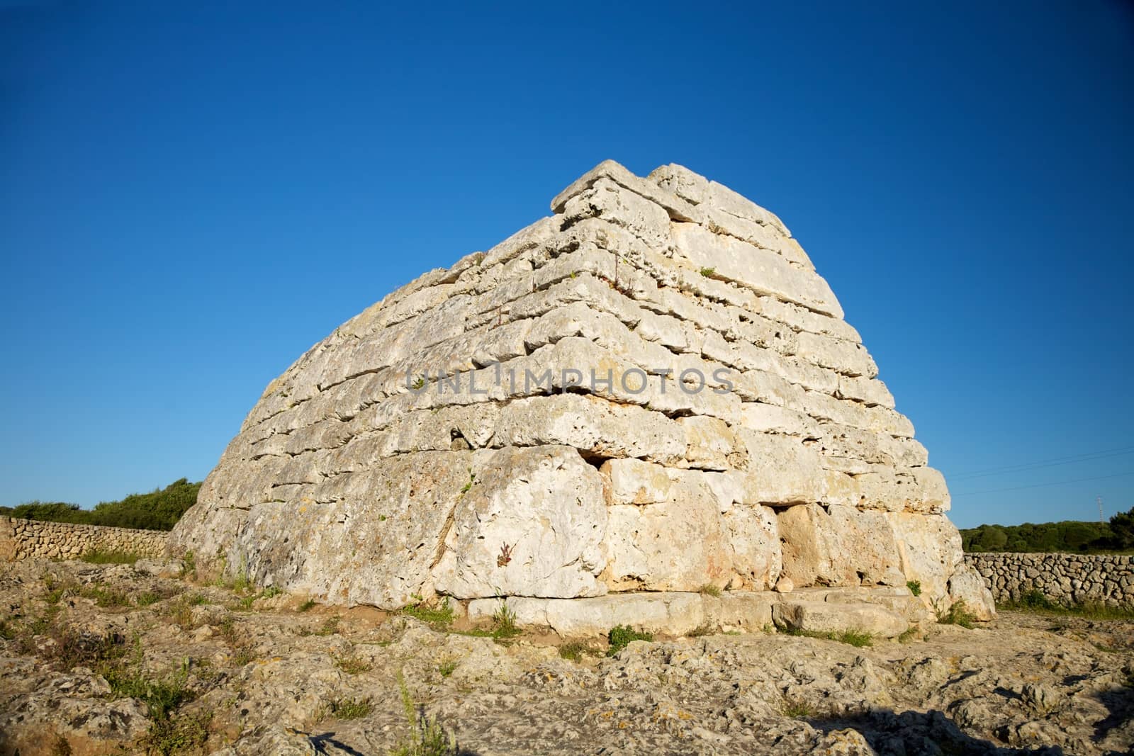 Naveta des Tudons prehistoric monument at Menorca Island in Spain