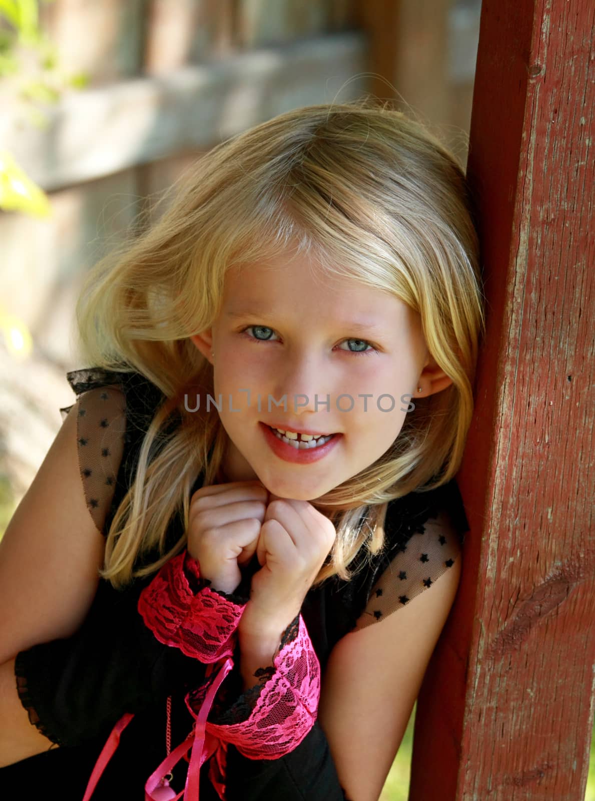 Outdoors summer portrait of the lovely girl