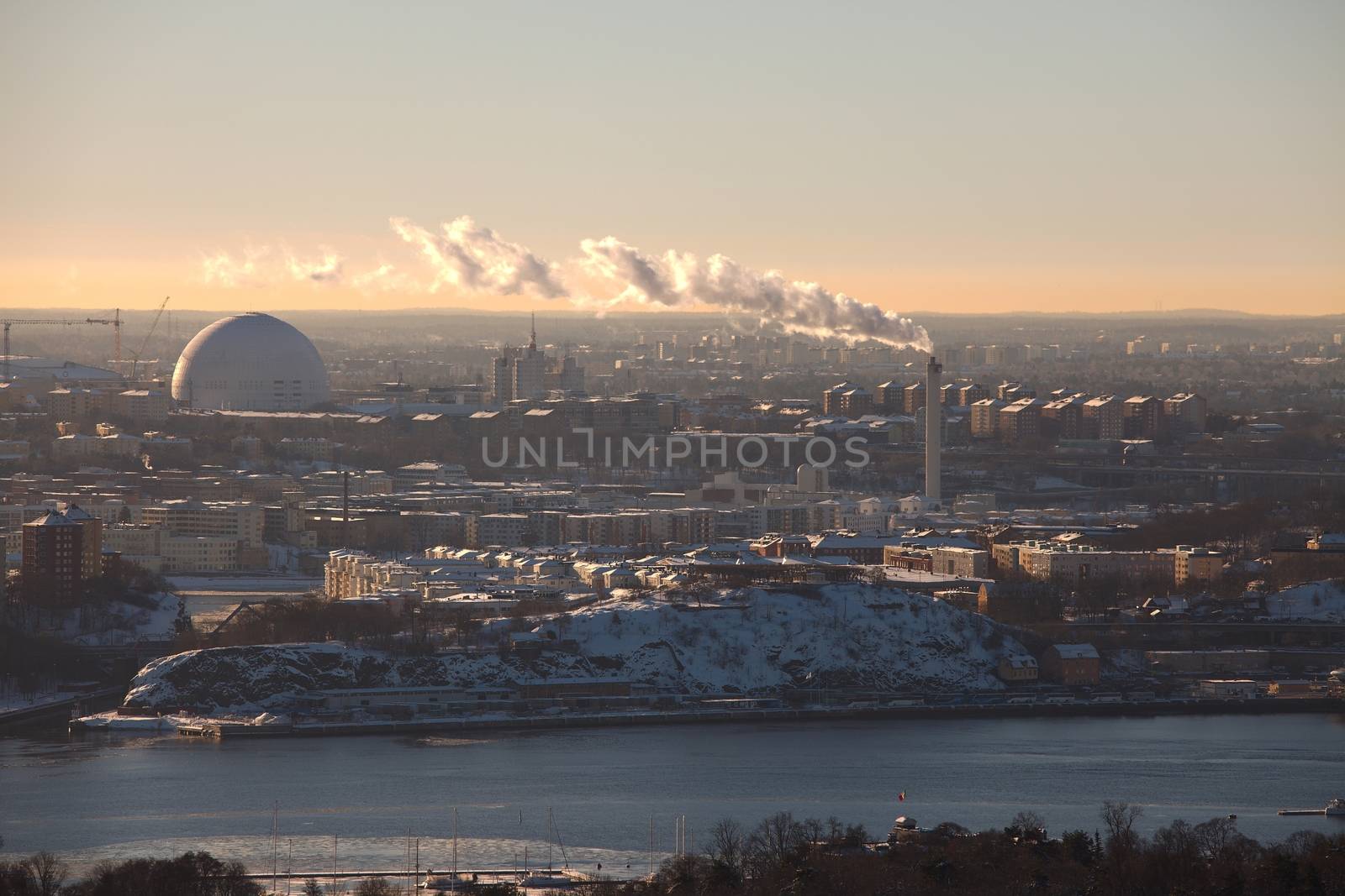 Stockholm winter view by Gudella